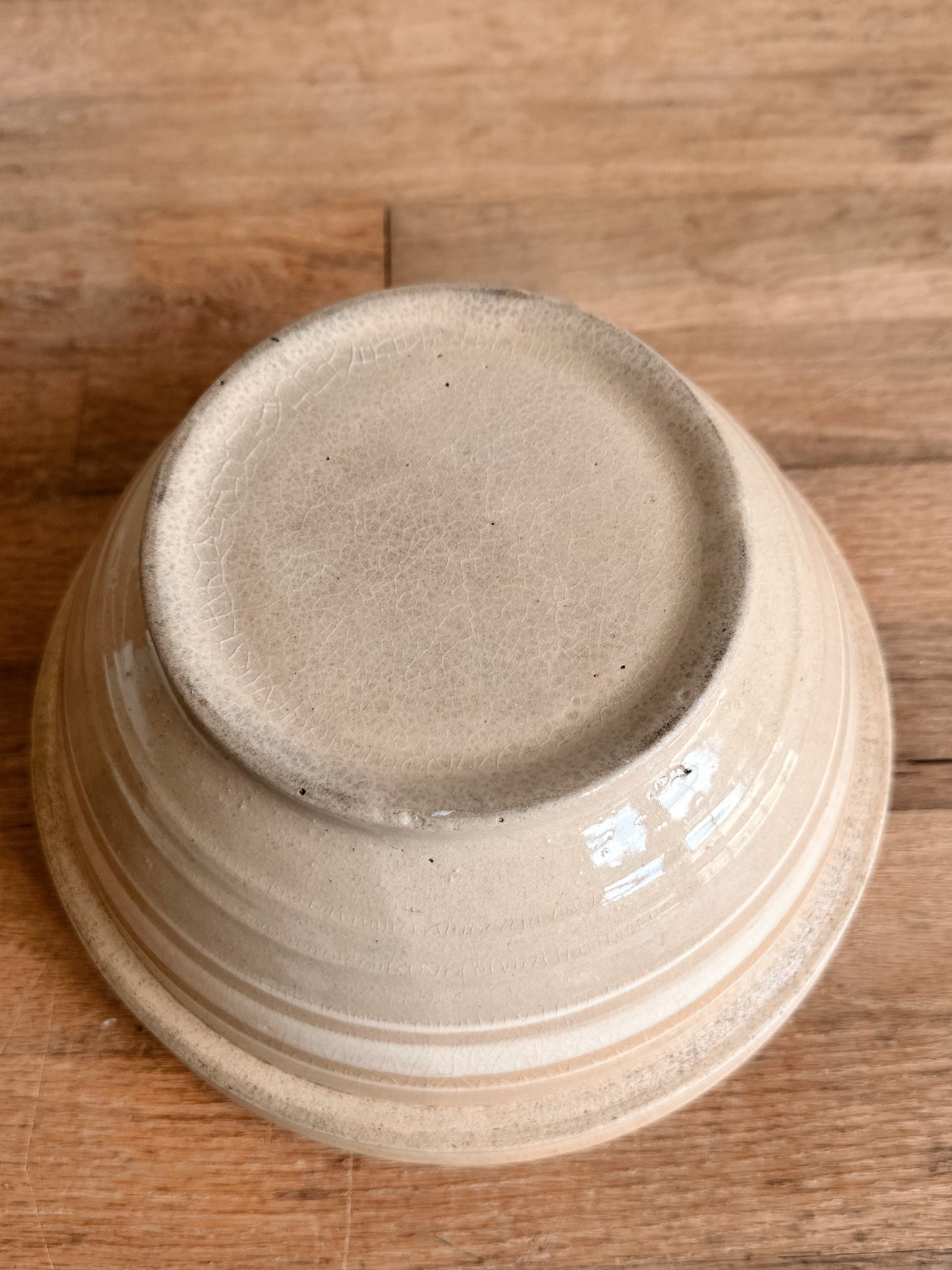 Vintage Banded Stoneware Bowl