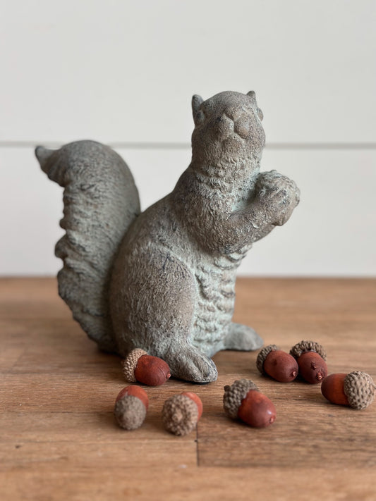 Concrete Bushy Tailed Squirrel