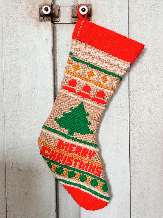 Handmade Vintage Stocking, Tree