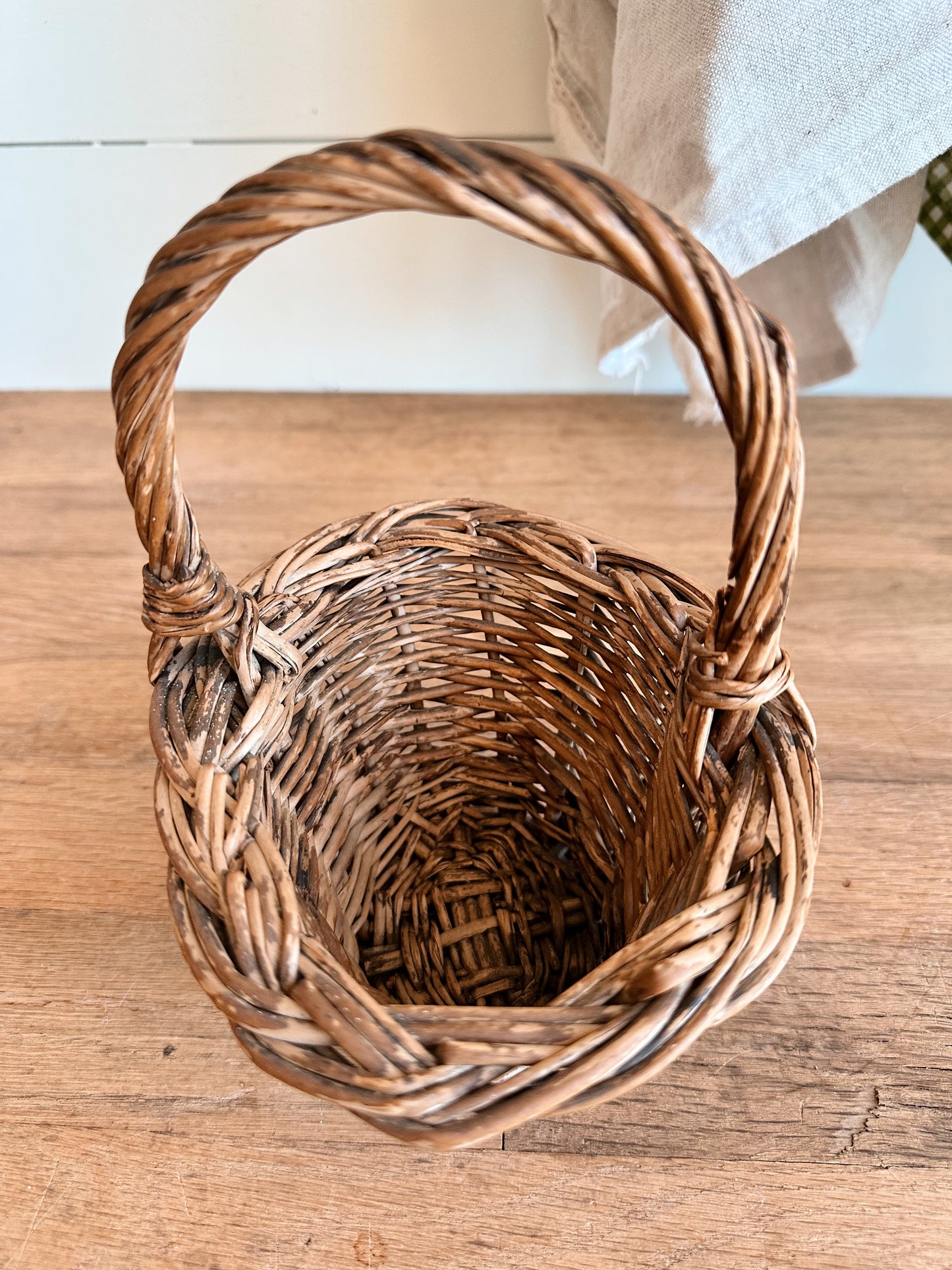 Pair of Vintage Woven Baskets