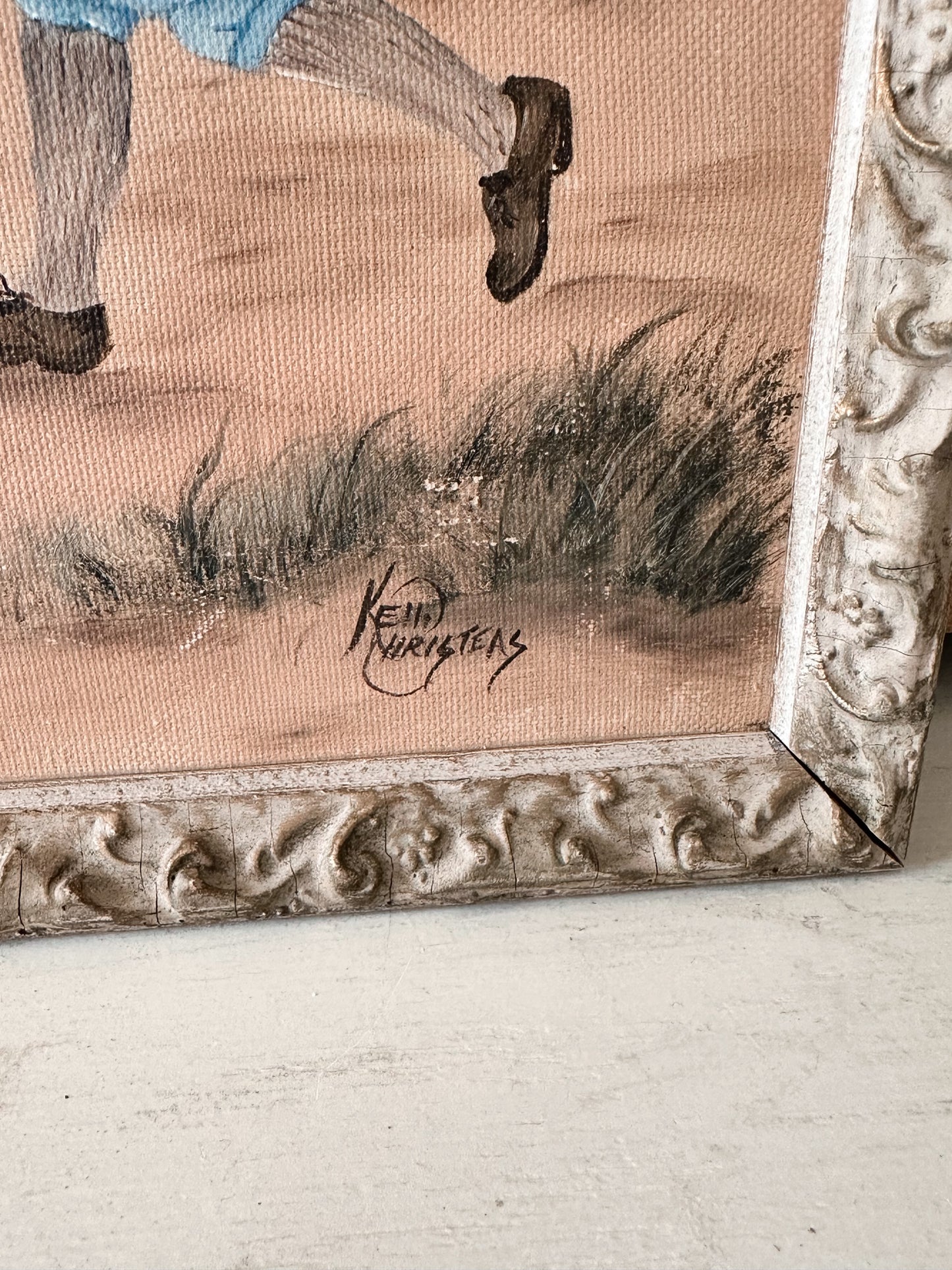 Vintage Signed Painting on Canvas