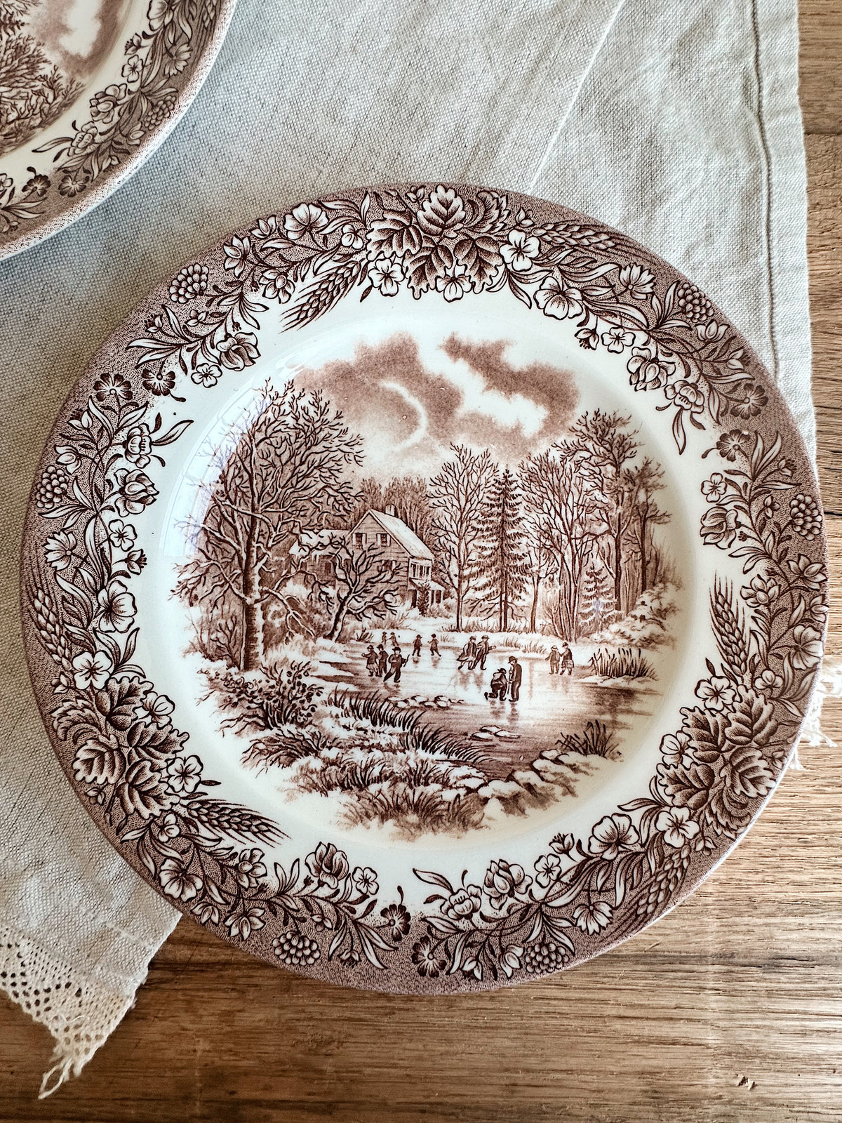 Collection of Three Vintage Churchill Dessert Plates