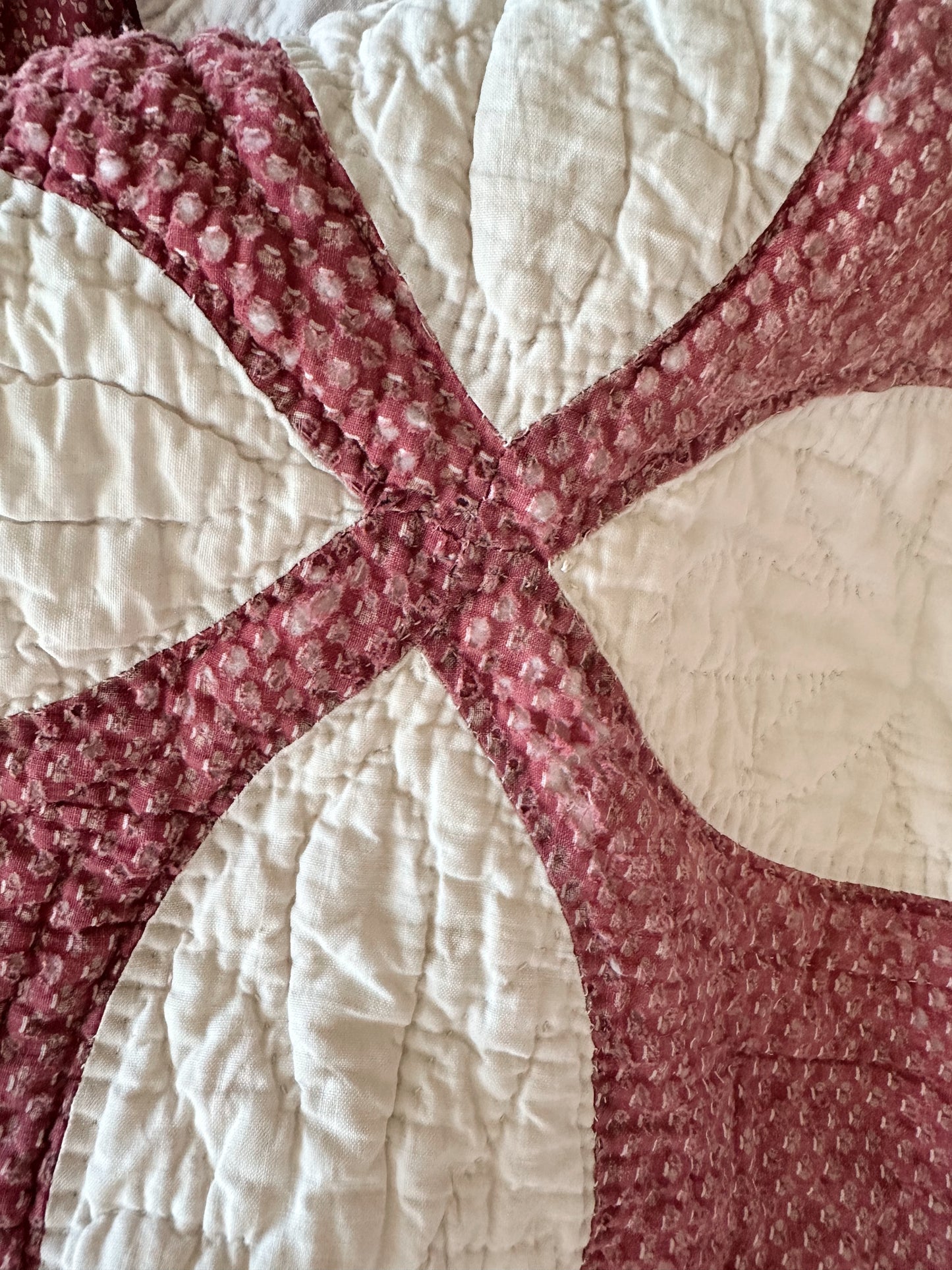 Vintage Hand Stitched Quilt, Rob Peter to Pay Paul Design