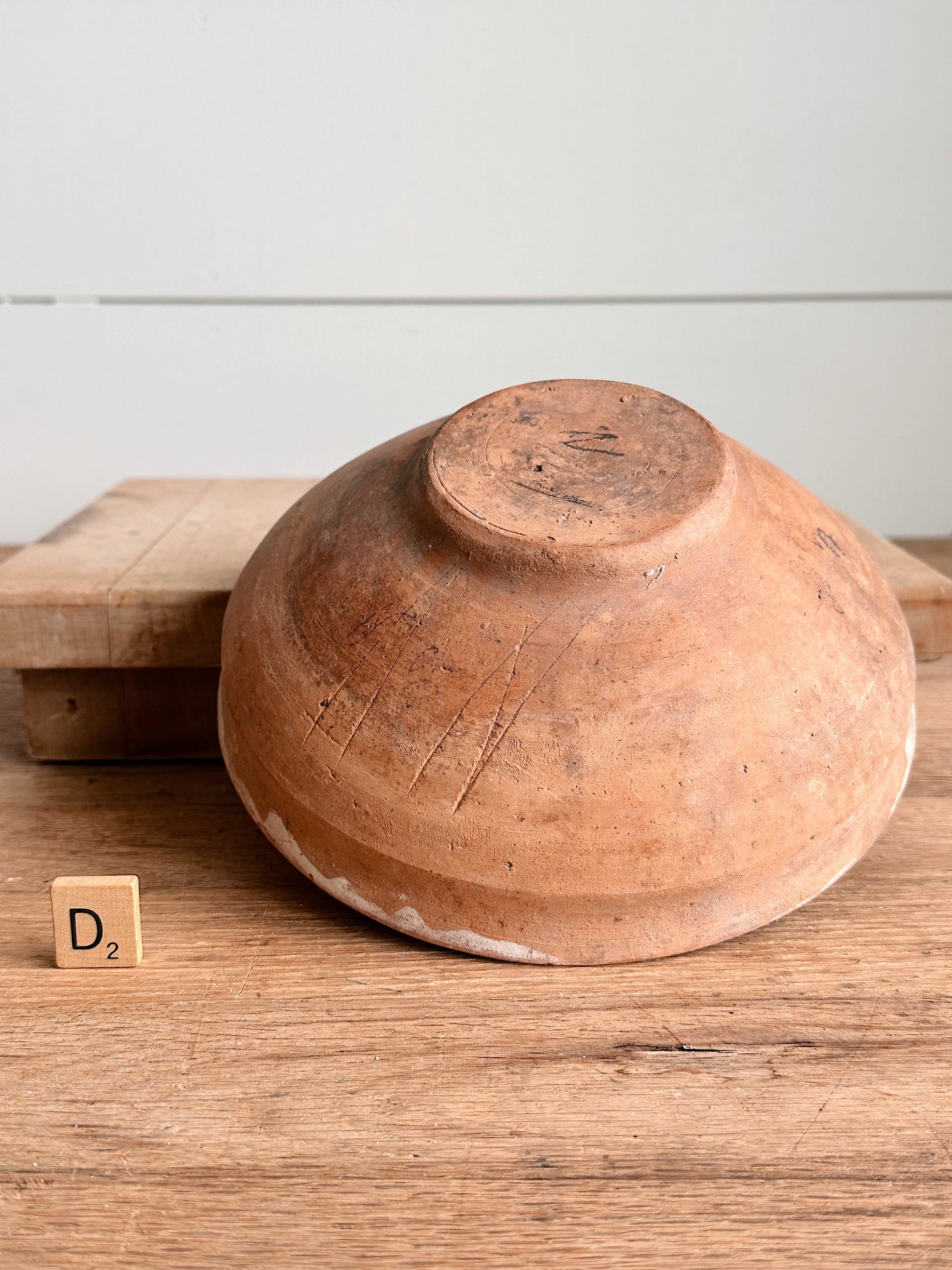 Vintage Hand Painted Clay Bowls