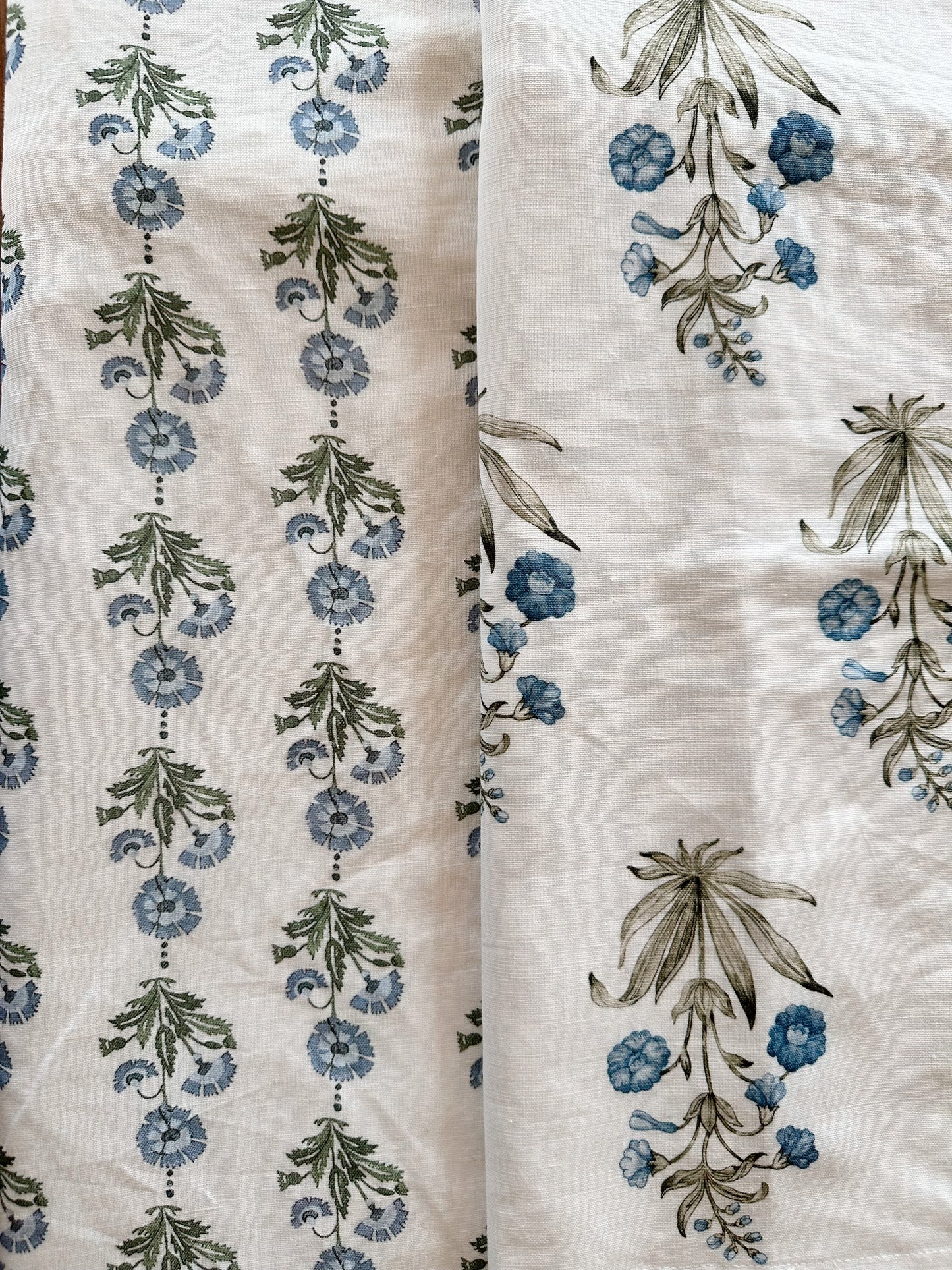 Amalthea Block Print Pillow Cover in Blue