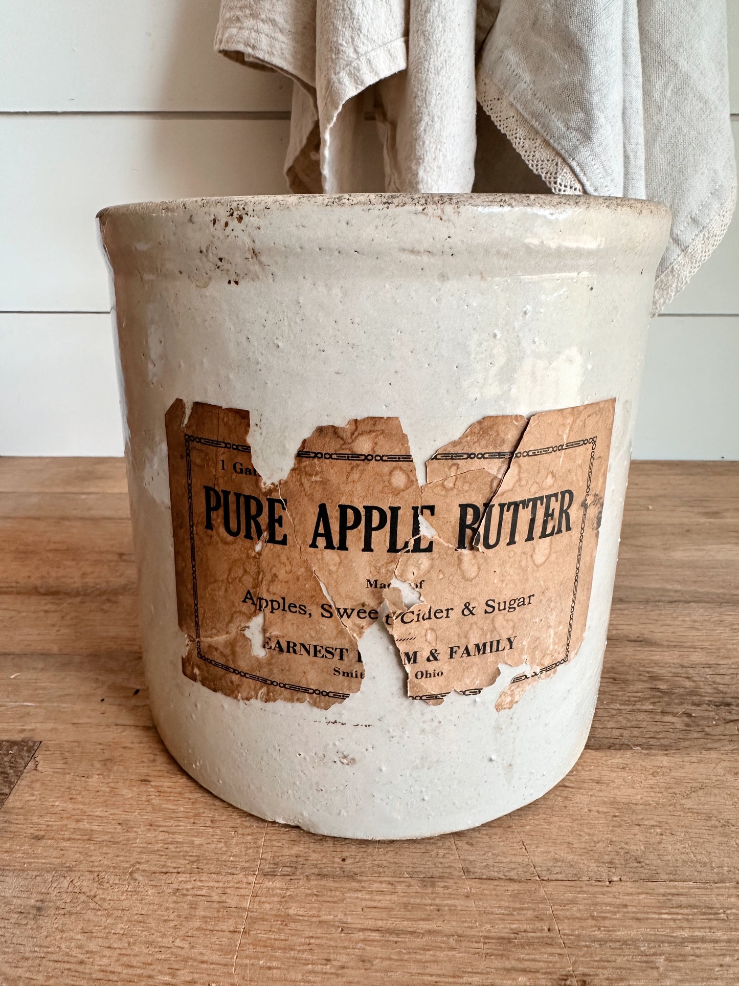 Vintage Apple Butter Crock