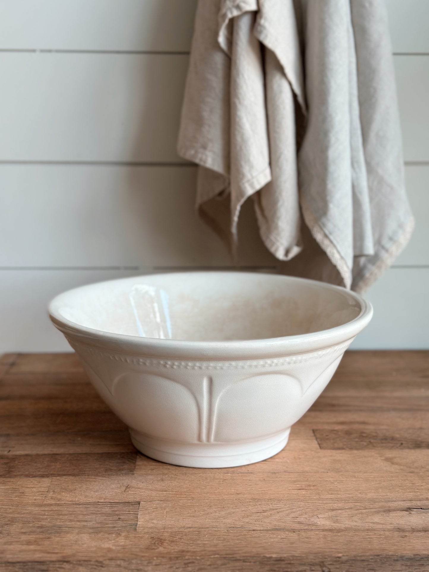 Big Beautiful Vintage Ironstone Heart Bowl