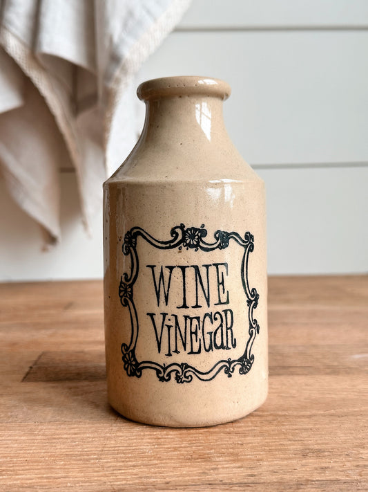 Vintage Stoneware Vinegar Bottle, Made in England