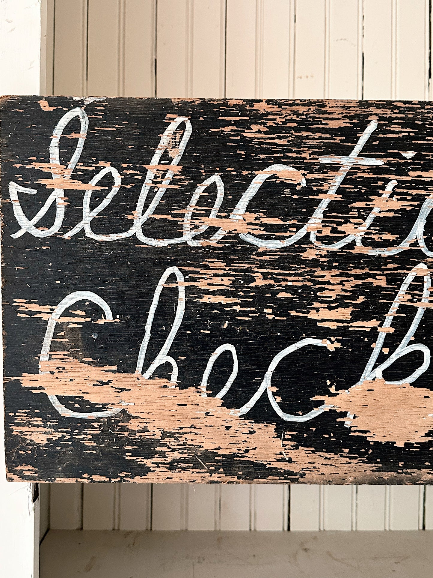 Found Two Sided Chippy Plant Sign