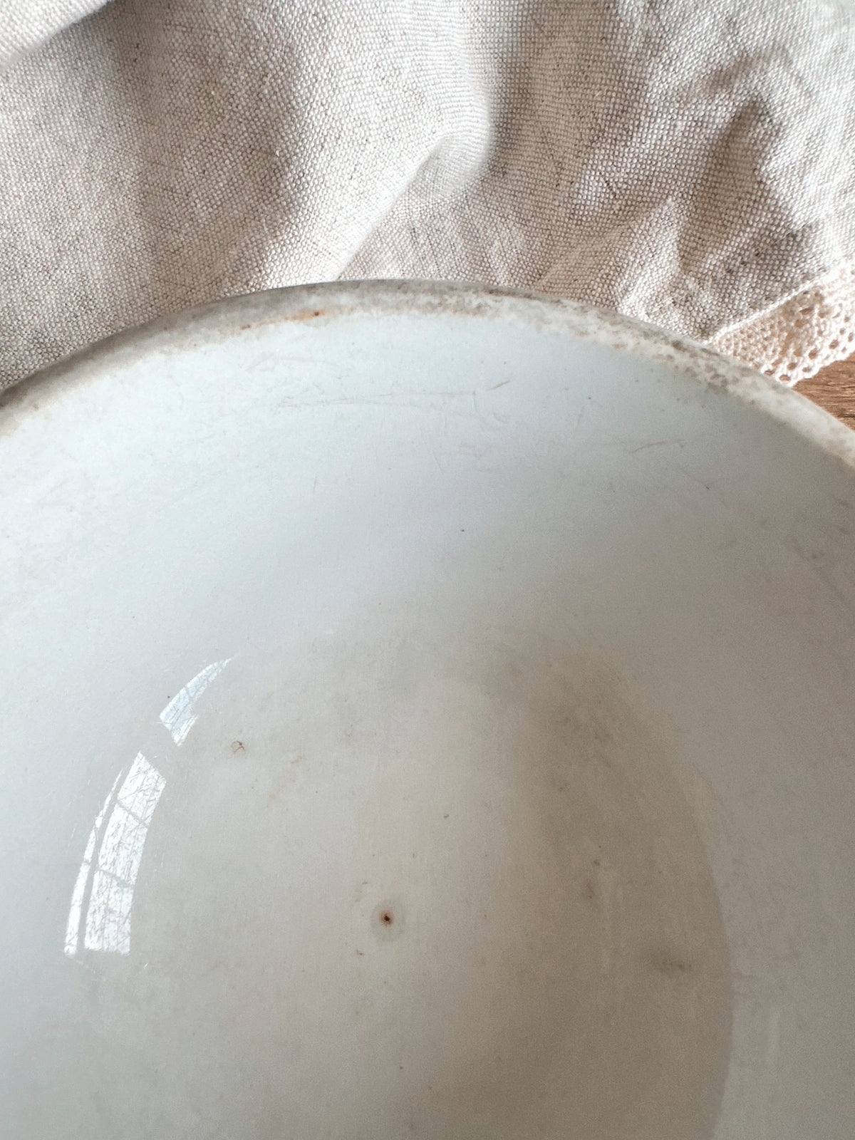 Chunky Antique Ironstone Bowl