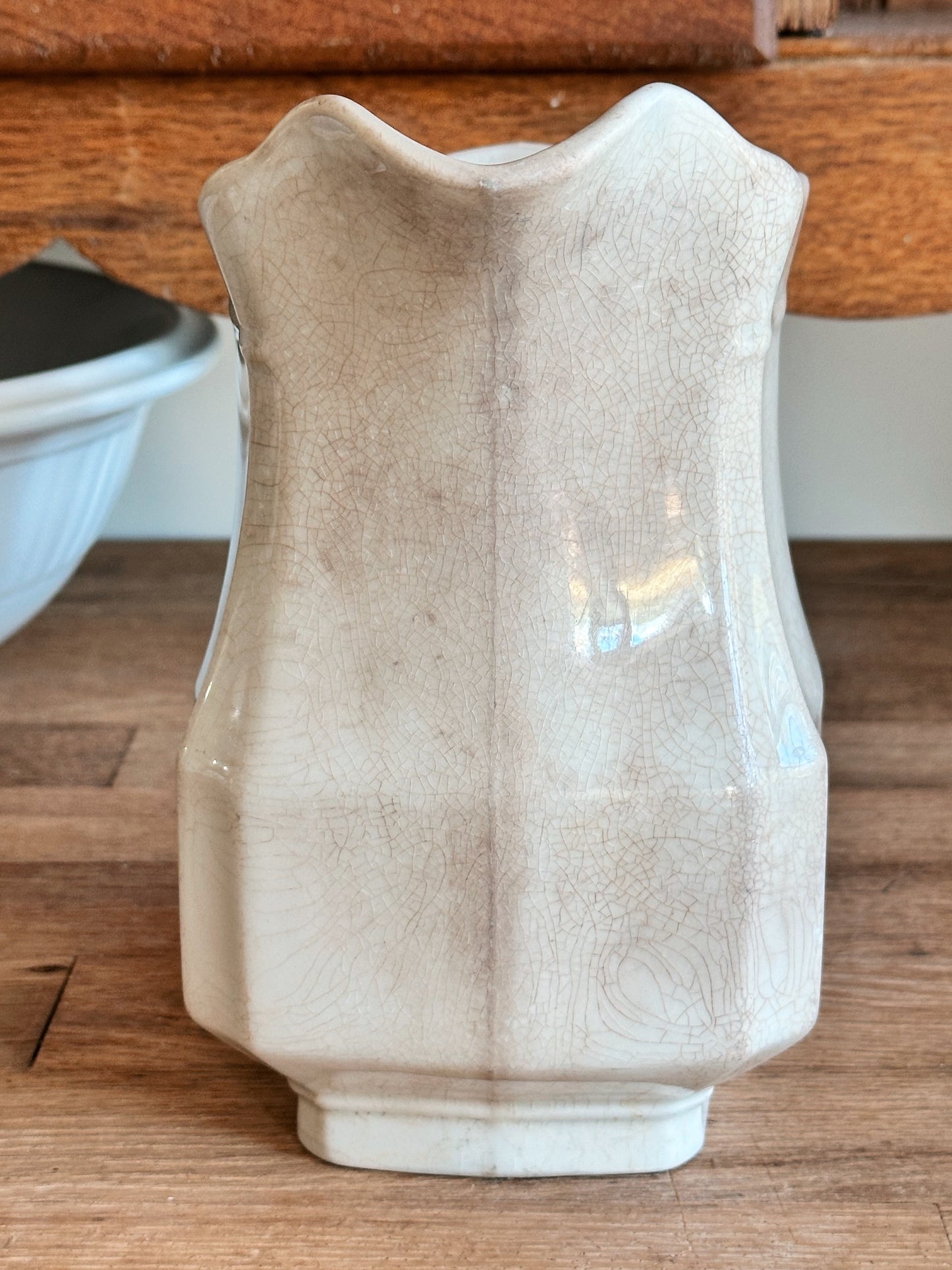 Beautifully Stained J&G Meakin Ironstone Pitcher