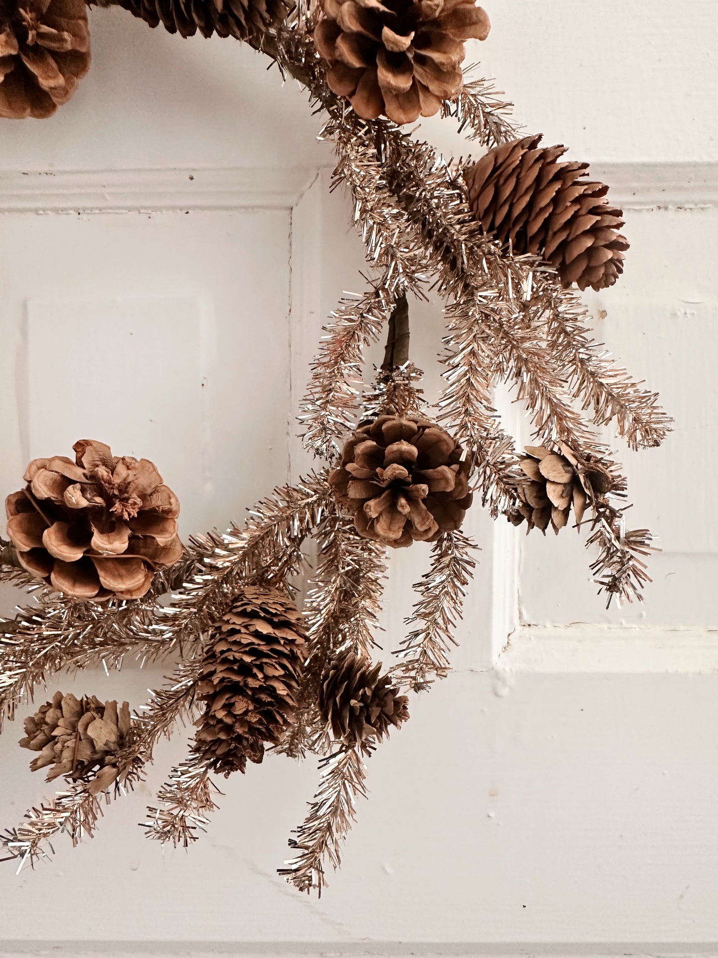 Antique Gold Tinsel Wreath