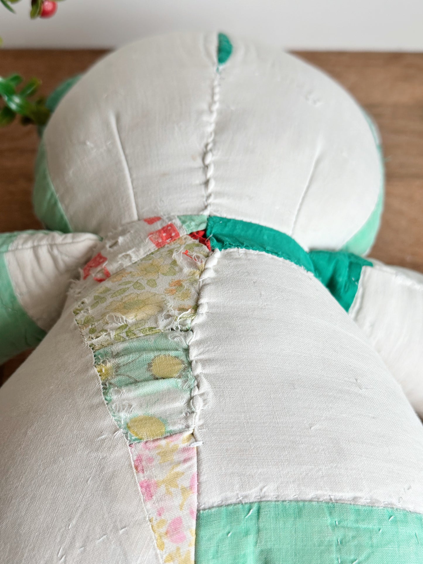 Vintage Handmade Quilt Teddy Bear