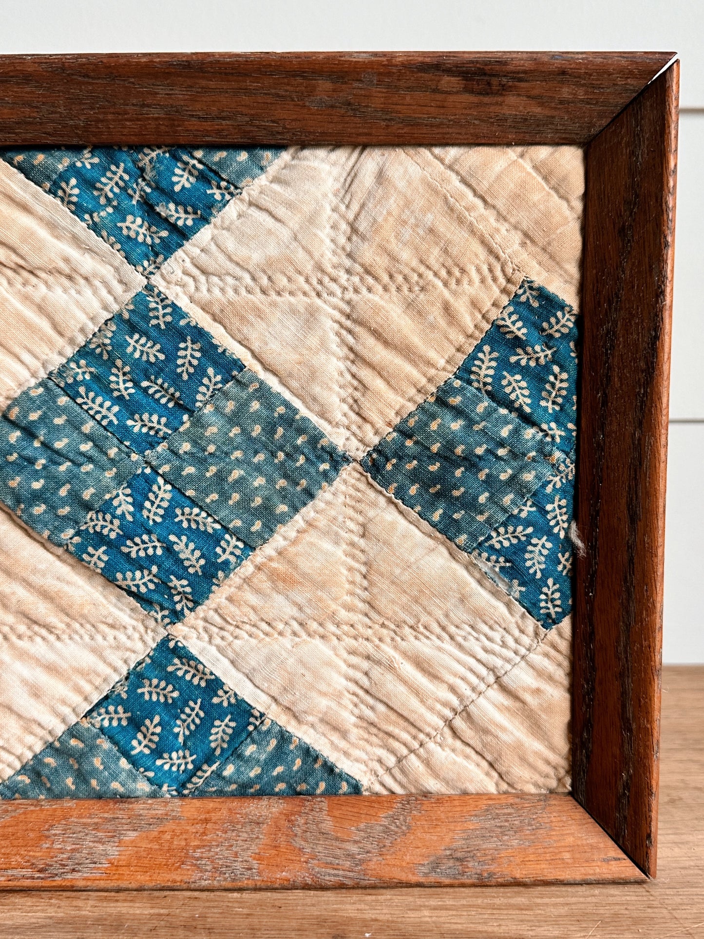 Framed Vintage Quilt Remnant