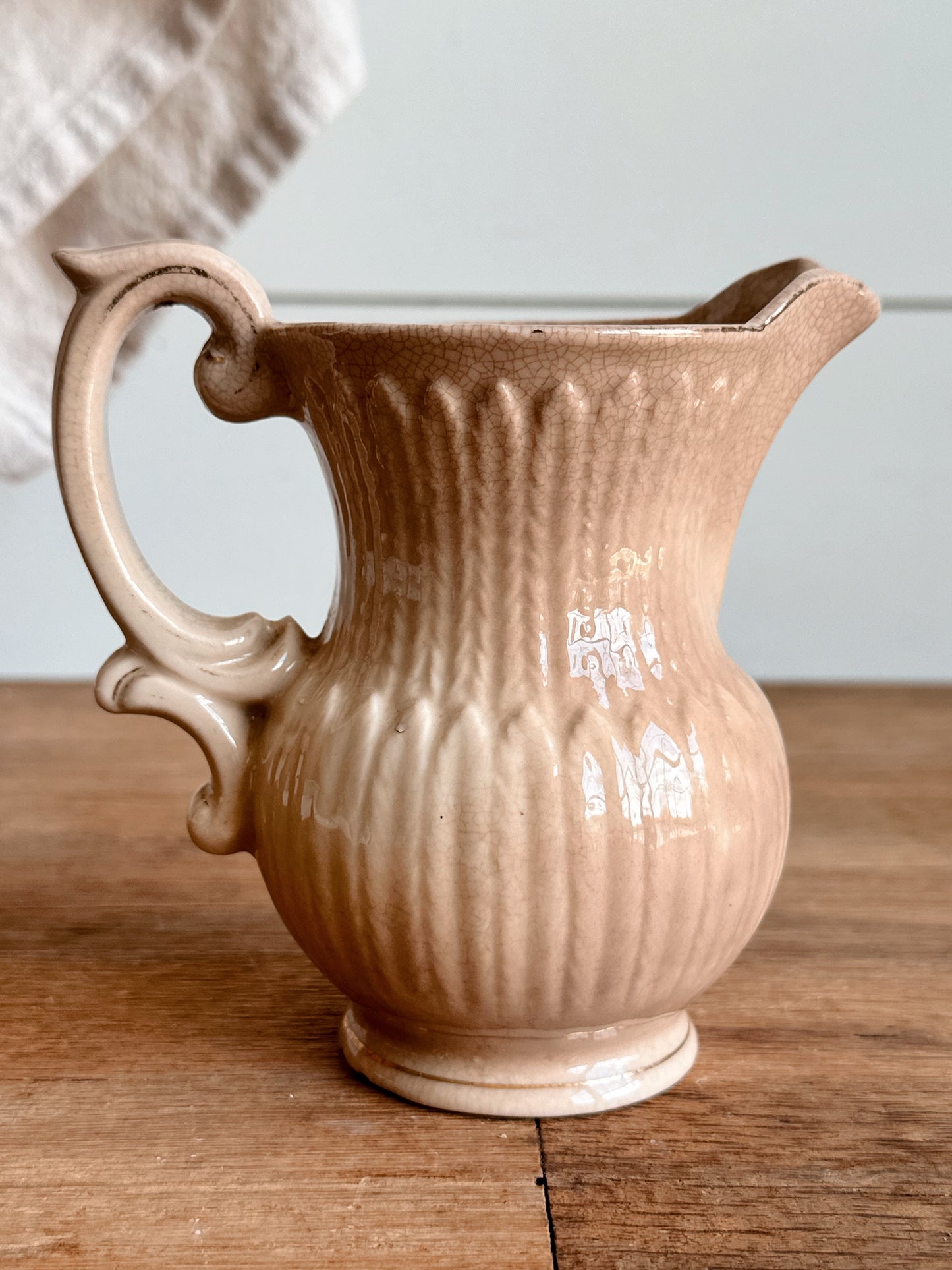 Beautifully Stained Ironstone Creamer, Japan