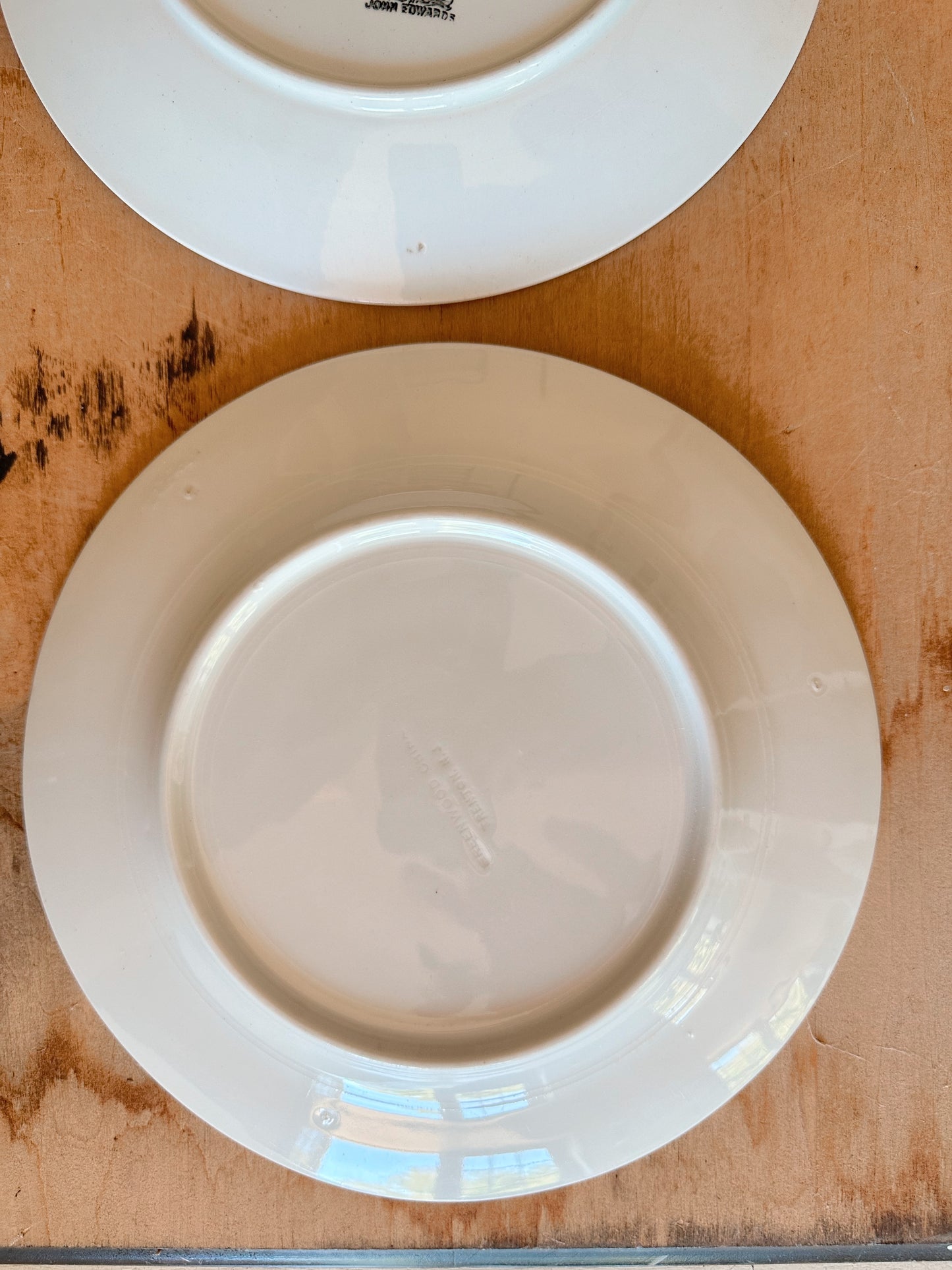 Stack of Three Ironstone Plates