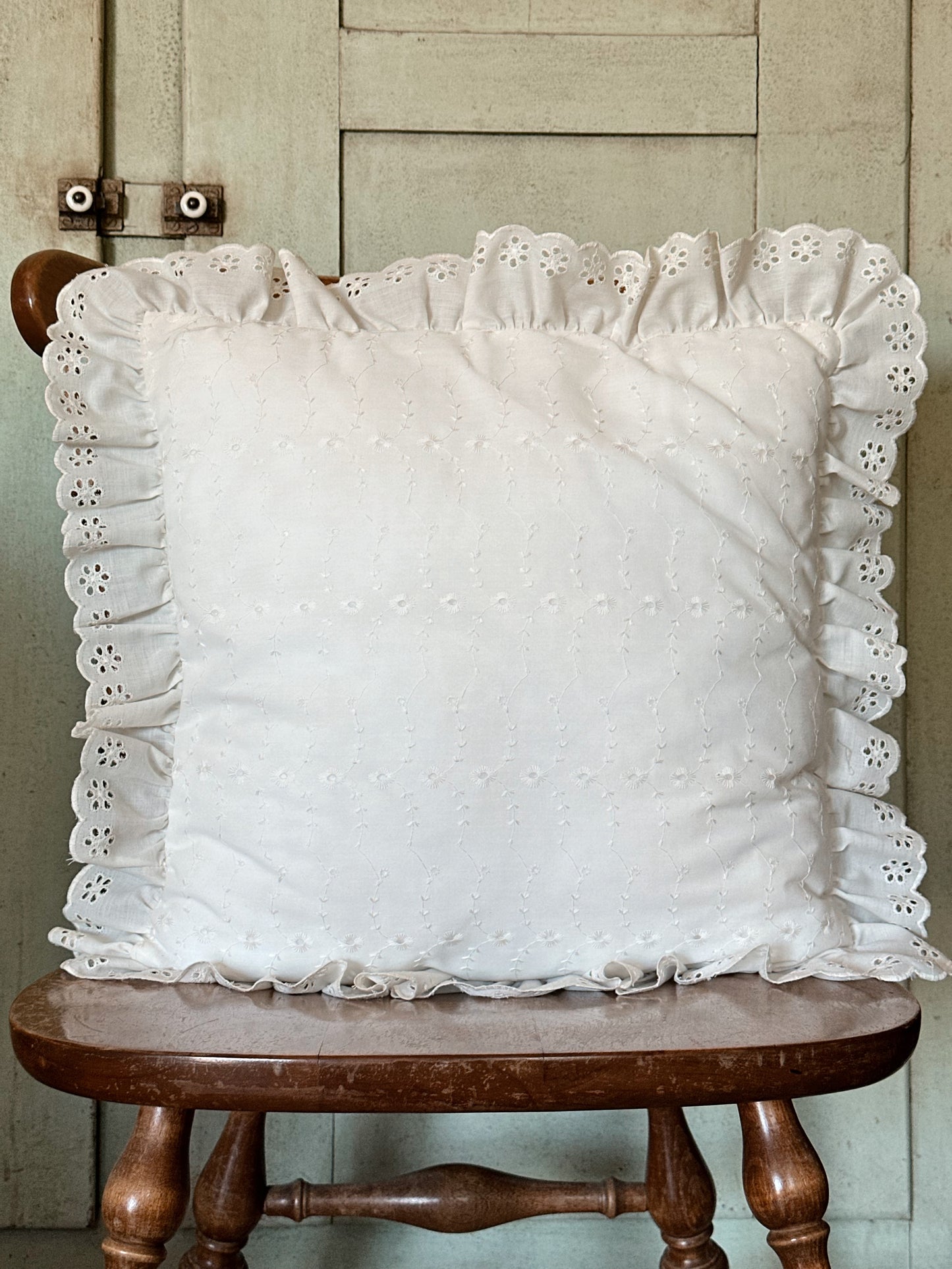 Vintage Eyelet Pillow