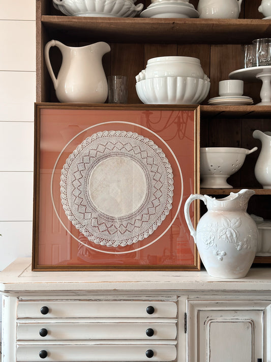 Beautifully Framed and Matted Vintage Doily