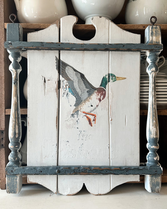 Vintage Hand Painted Duck Sign