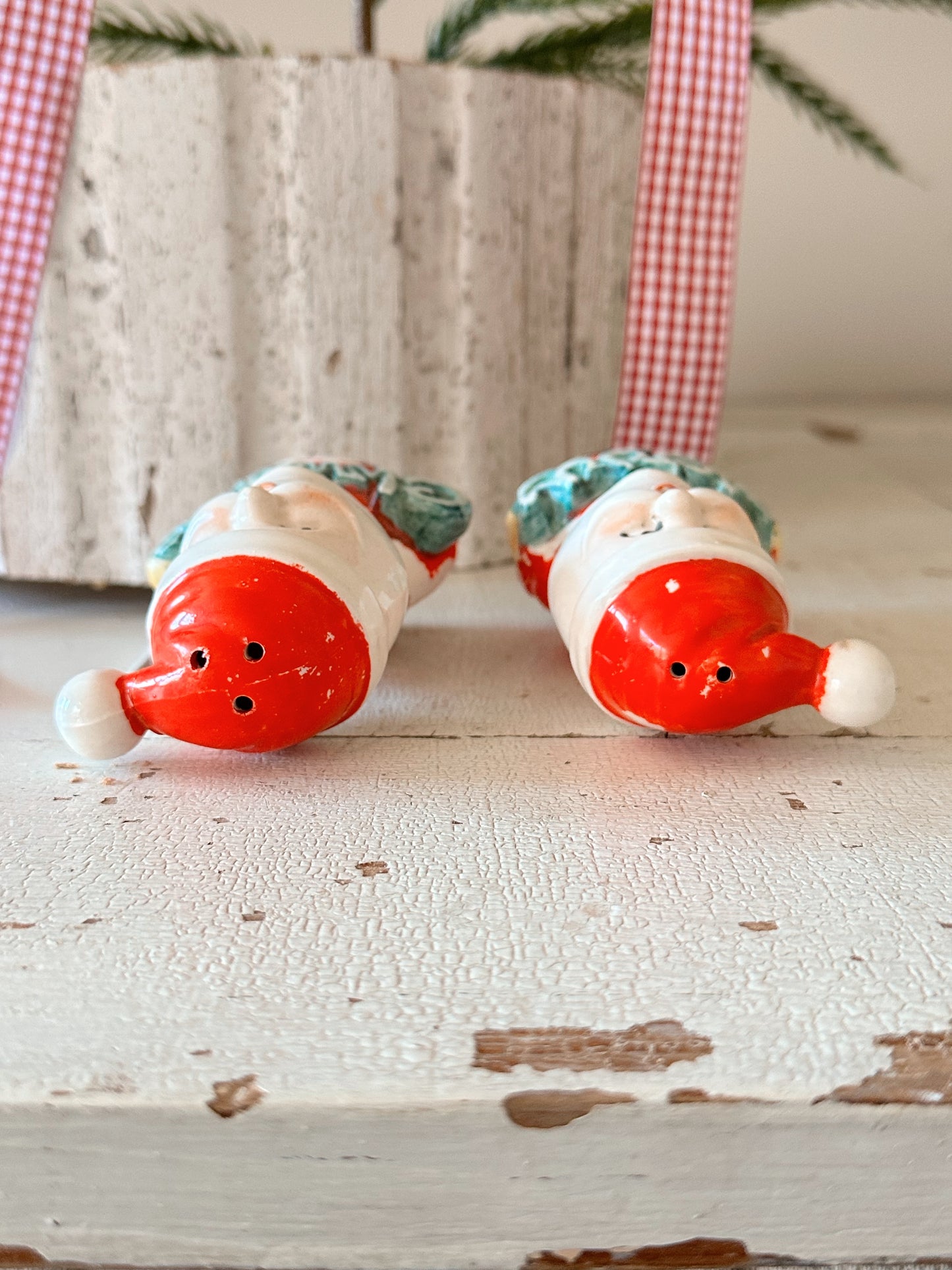 Vintage Santa Merry Christmas Salt & Pepper Shakers