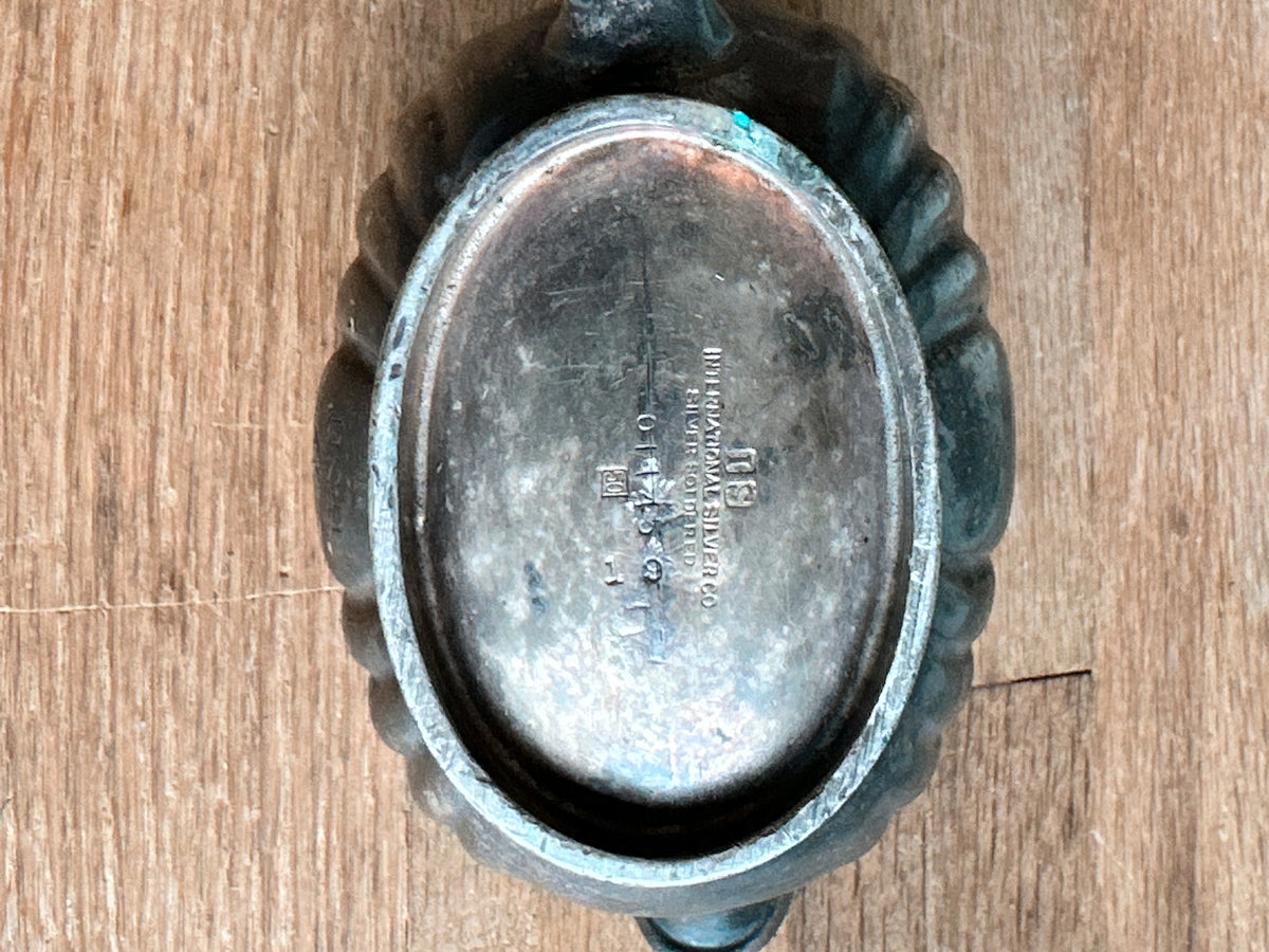 Vintage International Silver Co Soldered Silver Creamer