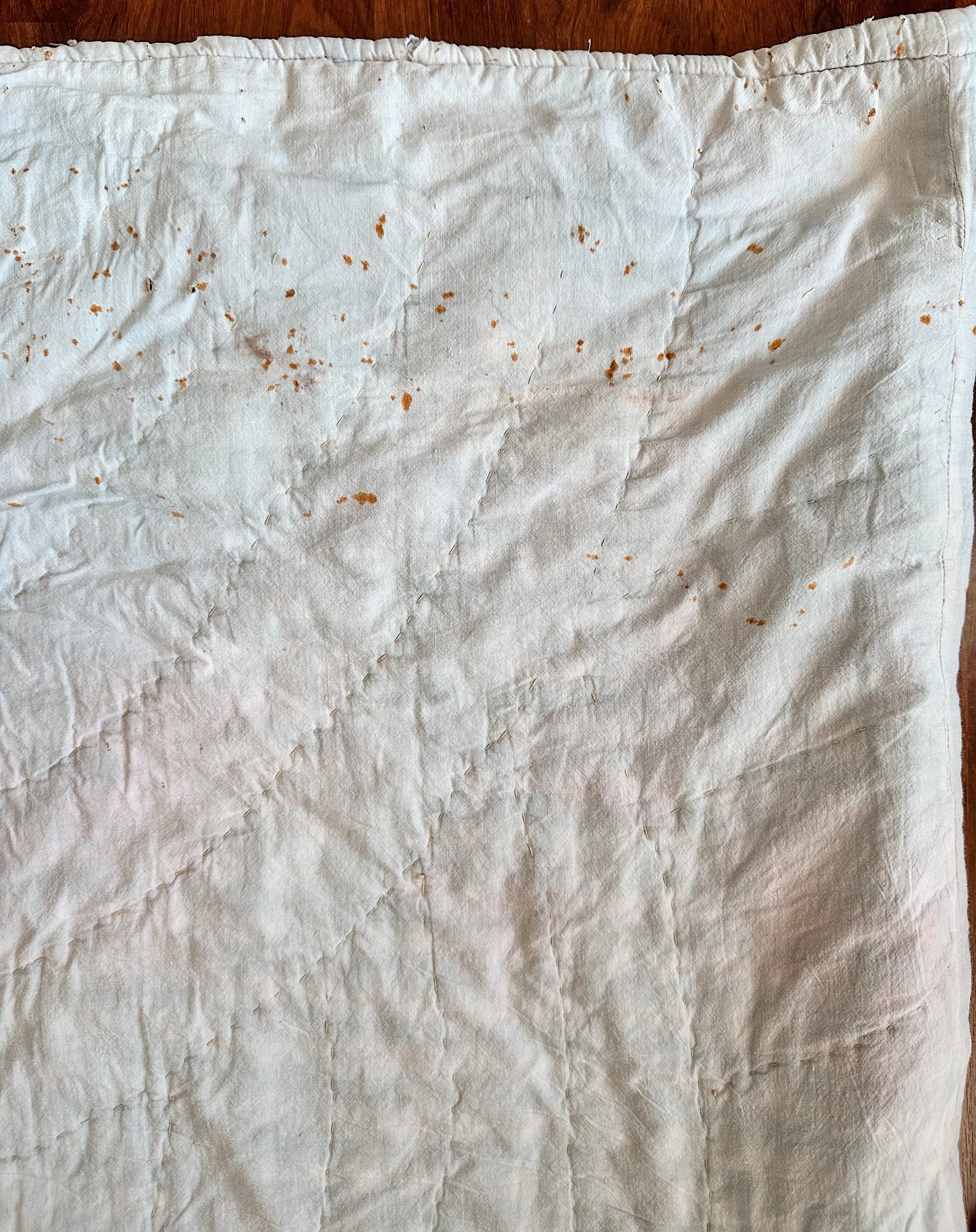 Vintage Hand Stitched Cotton Star & Crazy Scrap Quilt