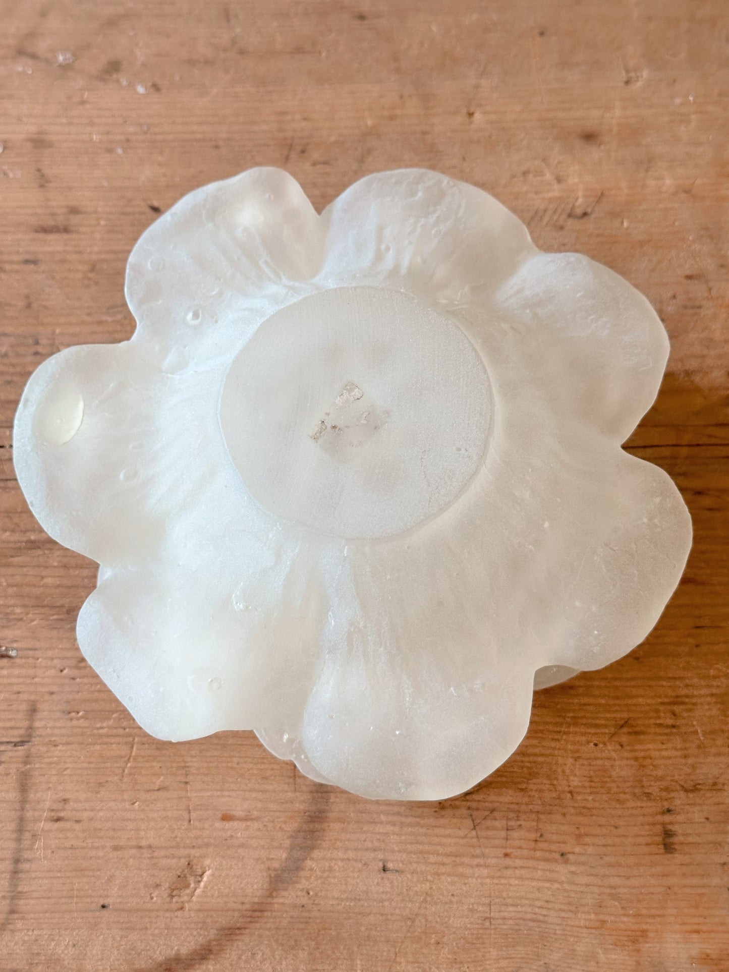 Set of Two Vintage Dorothy Thorp Frosted Lucite Flower Bowls