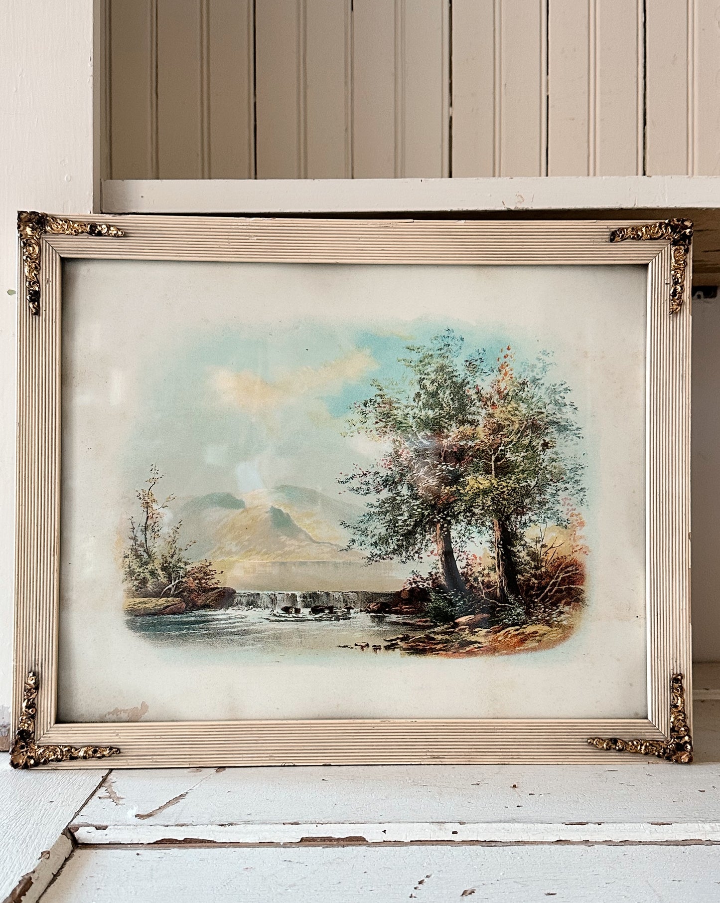 Vintage Framed Landscape Print