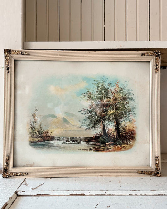 Vintage Framed Landscape Print