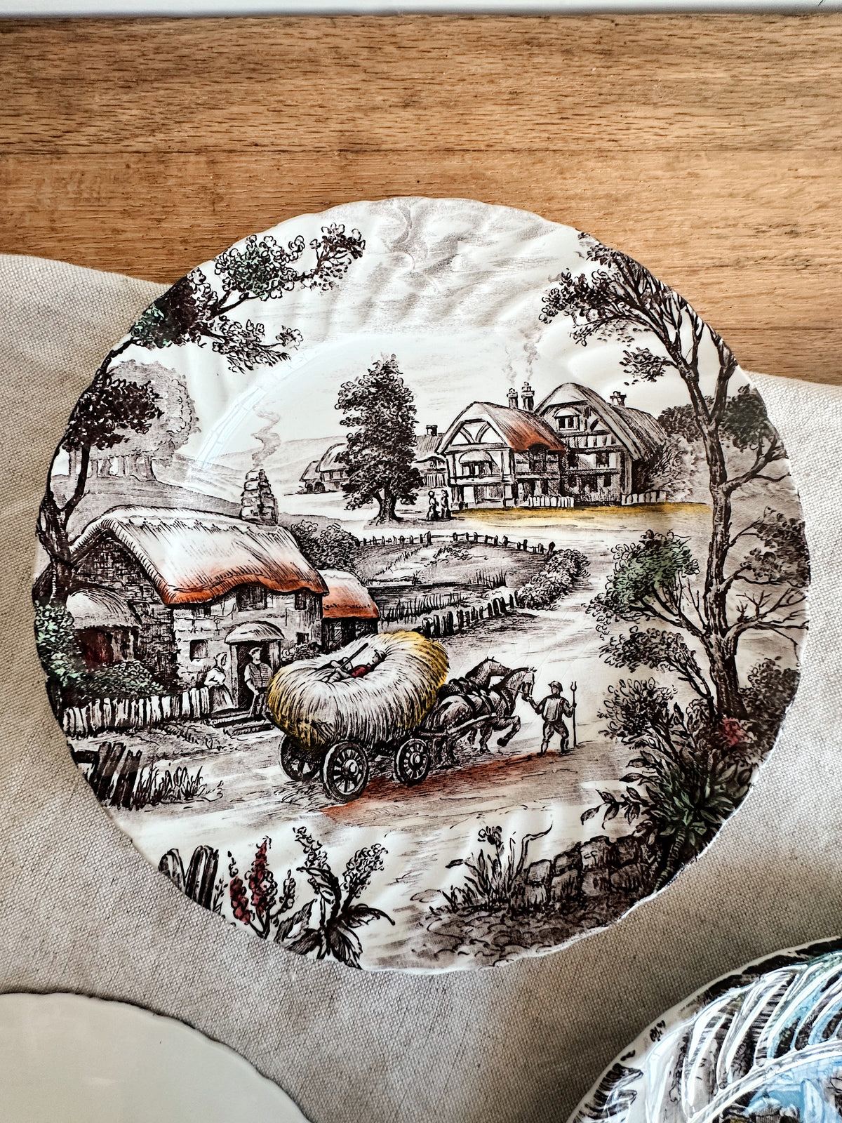 Collection of Four Ridgway Staffordshire Transferware Dessert Plates