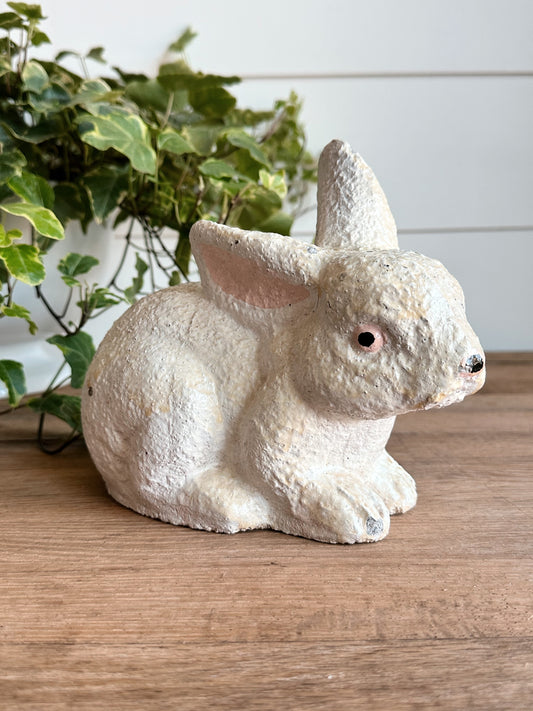 Vintage Chippy Concrete Bunny