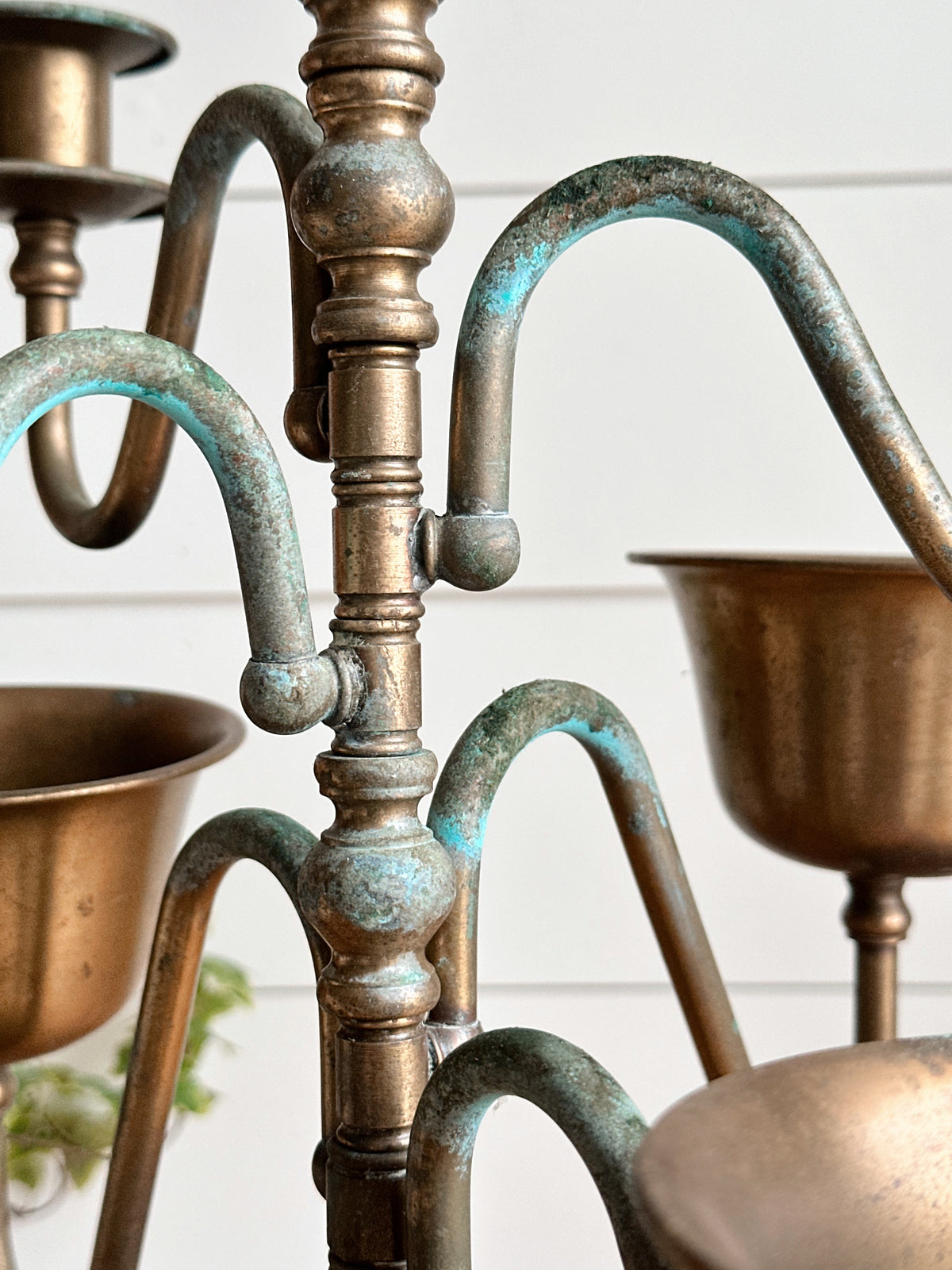 Vintage Brass Candelabra Centerpiece