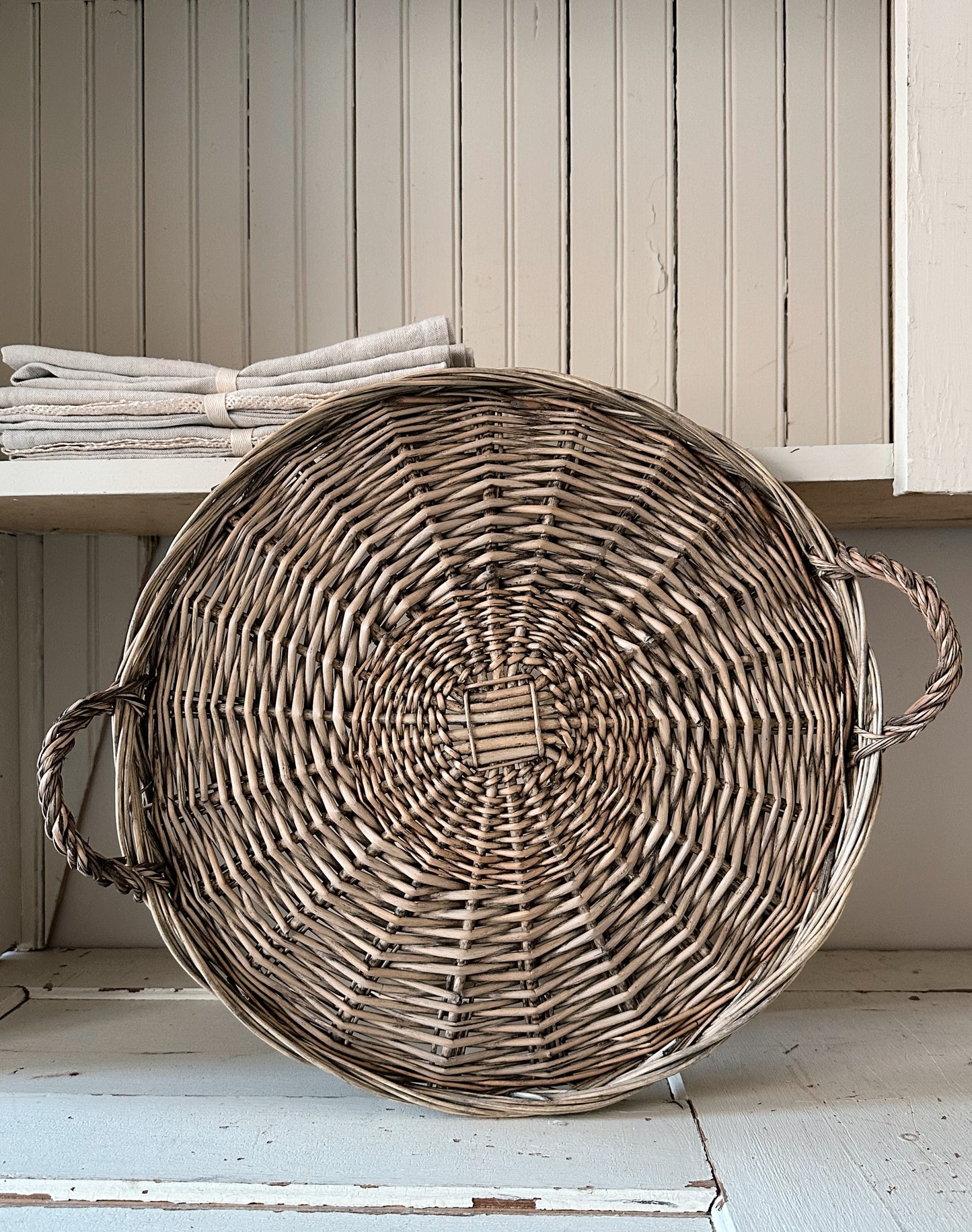 Set of Weathered Wicker Trays