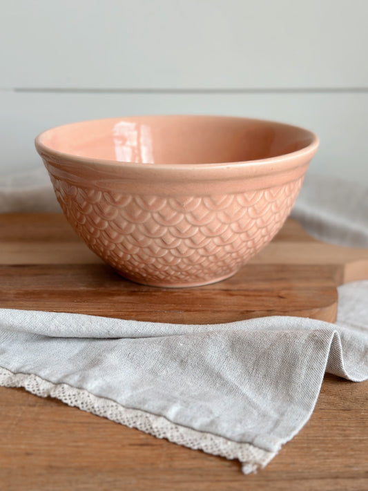 Darling Vintage Pink Stoneware Bowl