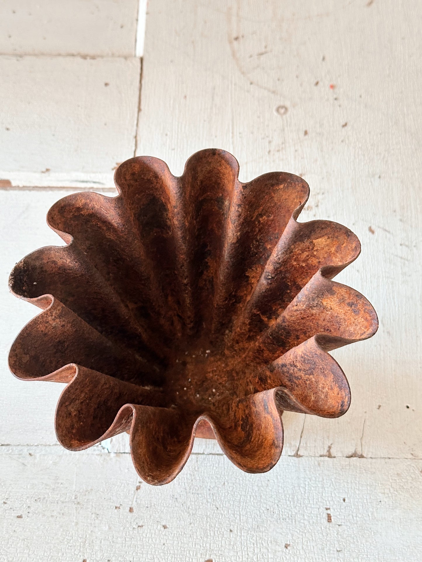 Salvaged Vintage Fluted Tree Stand