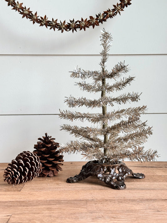 Vintage Iron Tinsel Tree