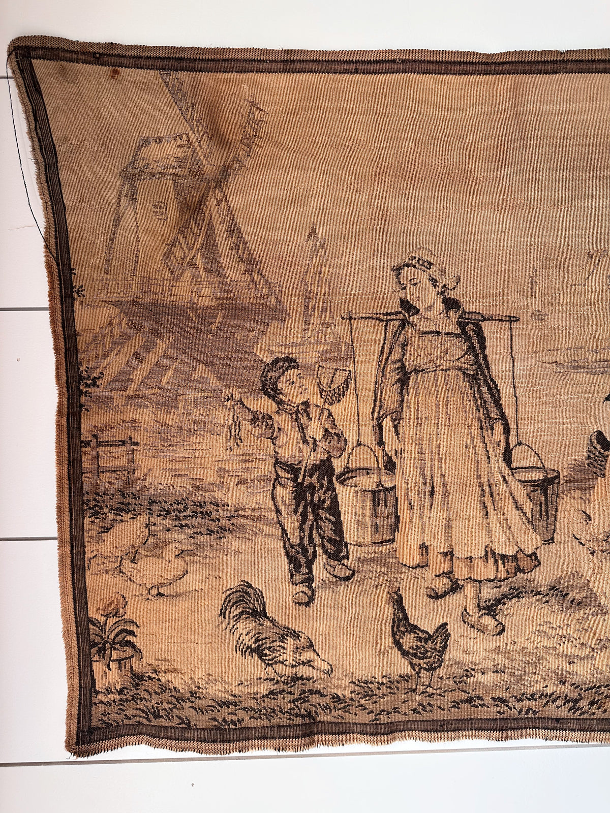 Vintage French Village Tapestry