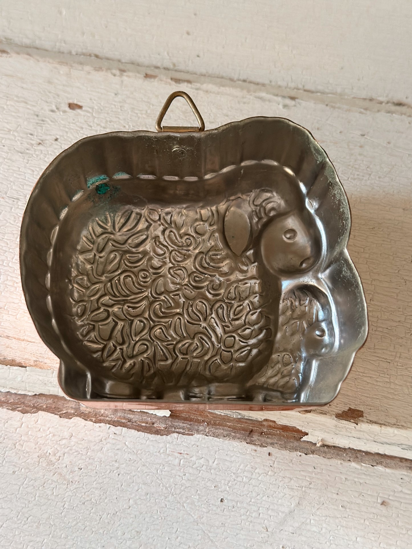 Petite Vintage Copper Lamb Mold