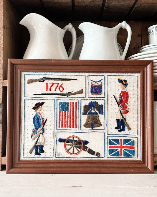 Vintage Americana Crewel Work