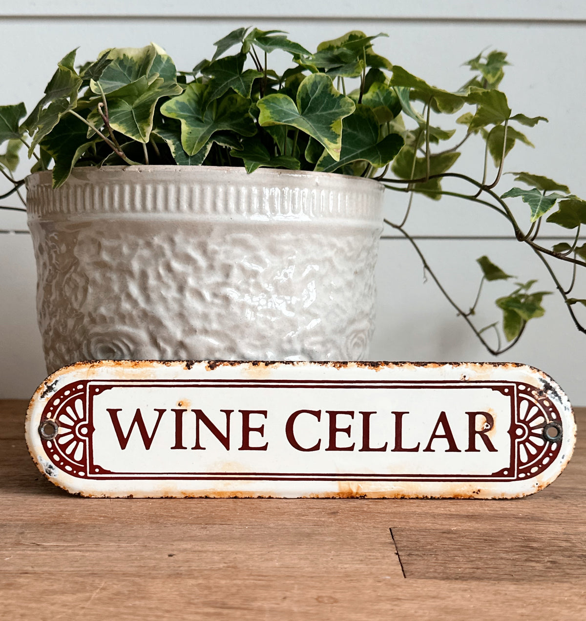 Vintage Metal Wine Cellar Sign