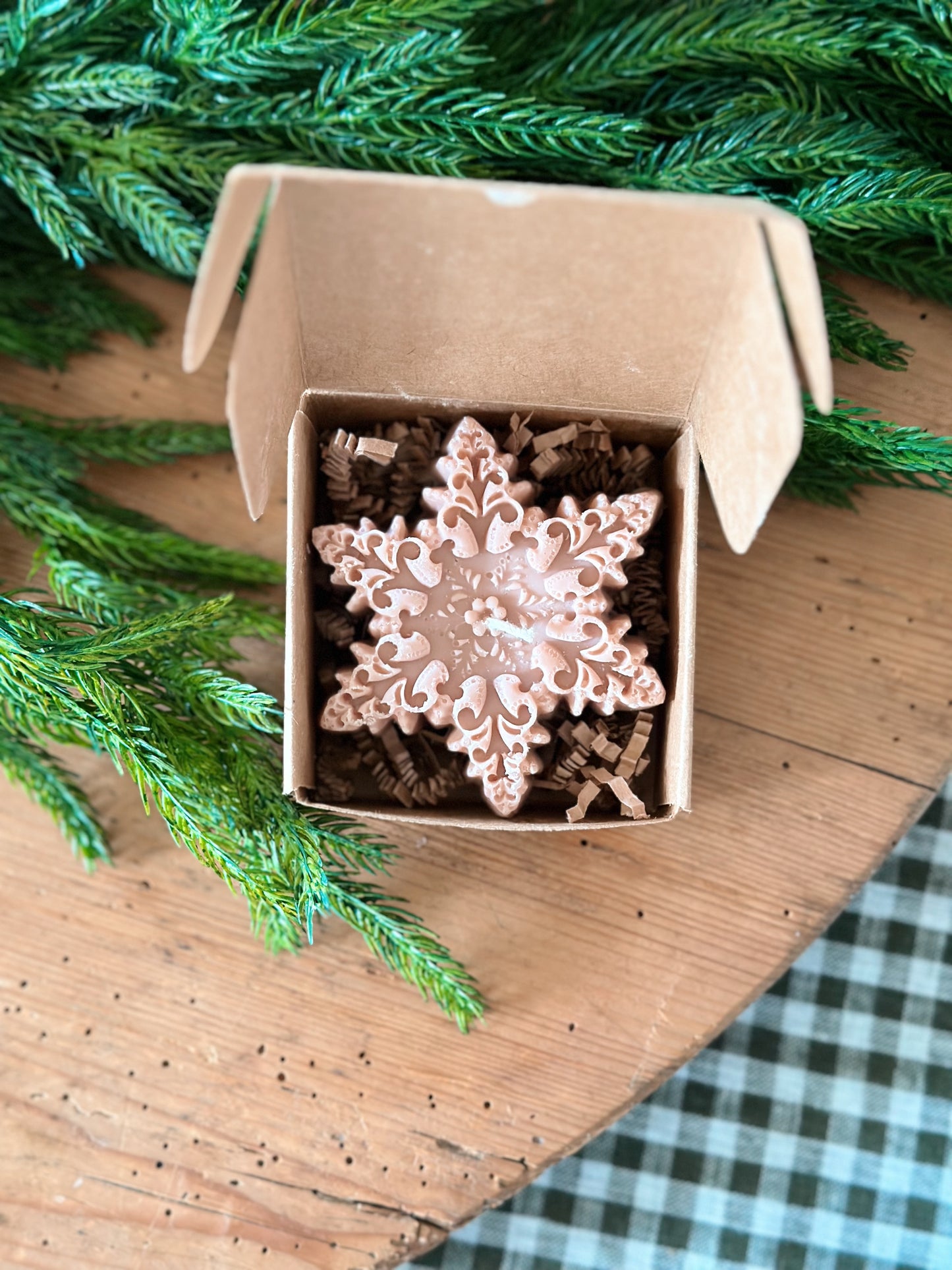 Handmade Snowflake Candles