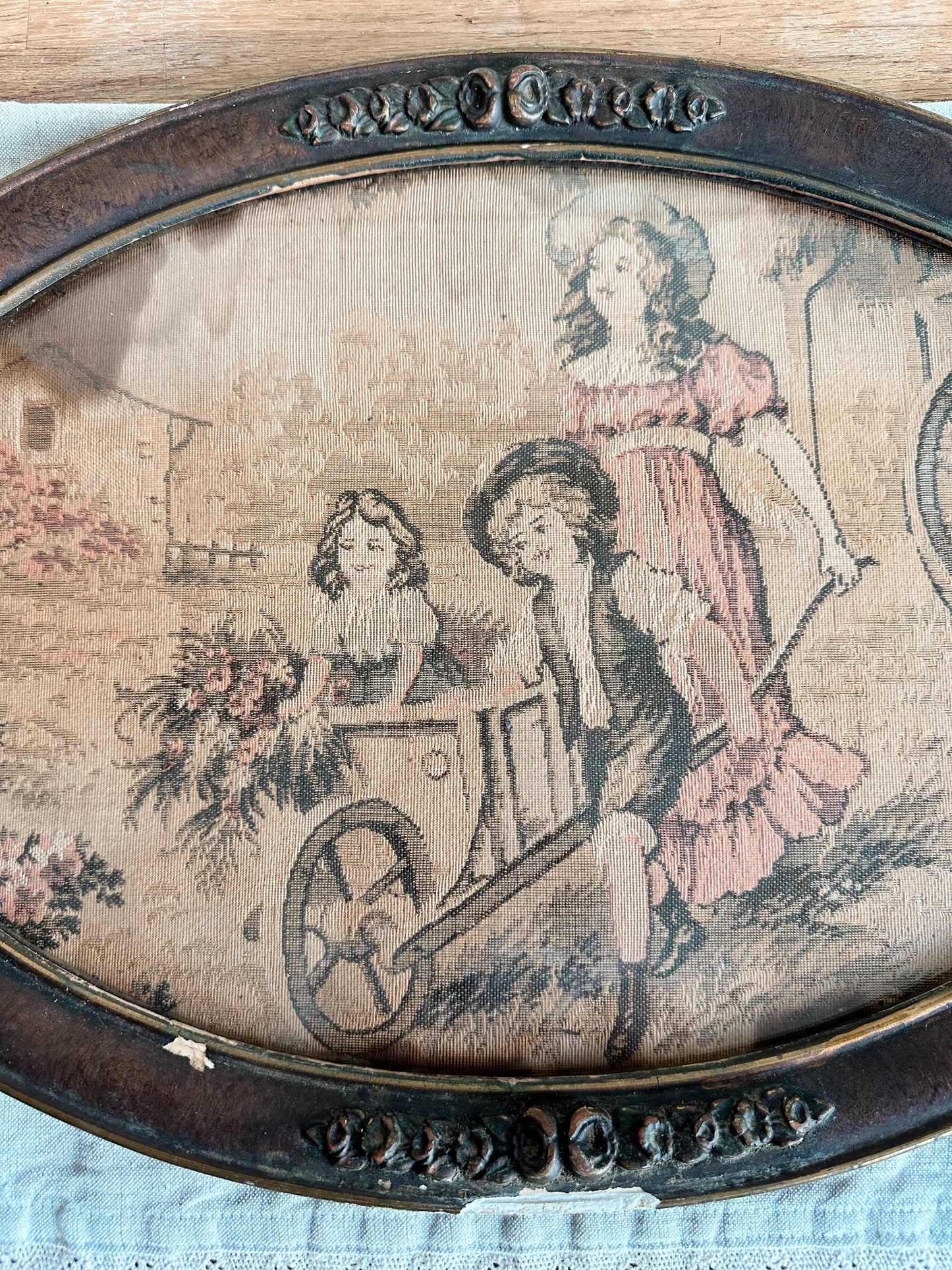 Unique Vintage Tapestry Tray