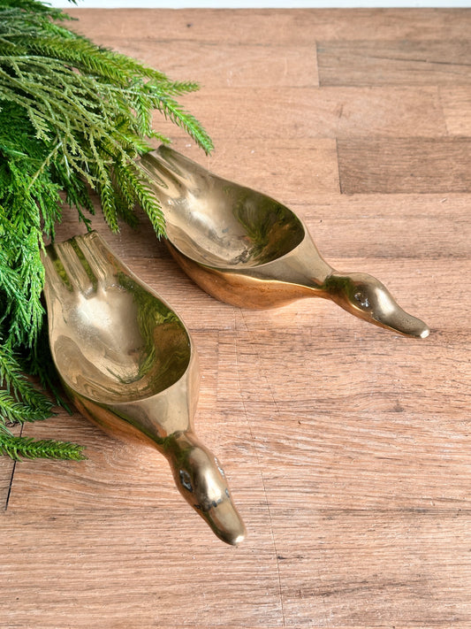 Vintage Brass Duck Scoop (ashtray)