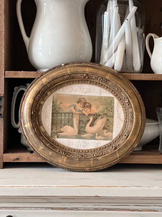 Beautiful Antique Wood Framed Print