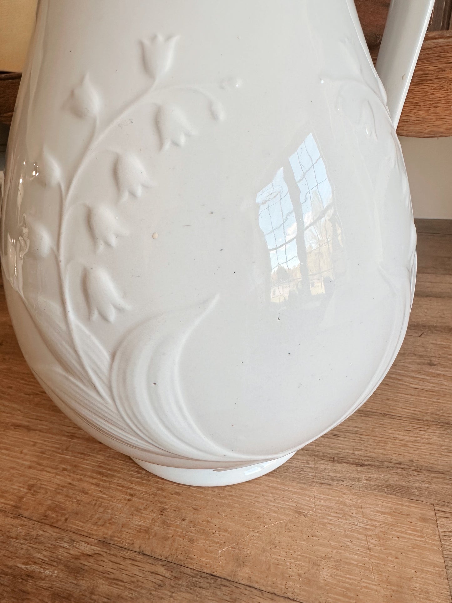 Anthony Shaw Ironstone Pitcher, Lily of the Valley Pattern