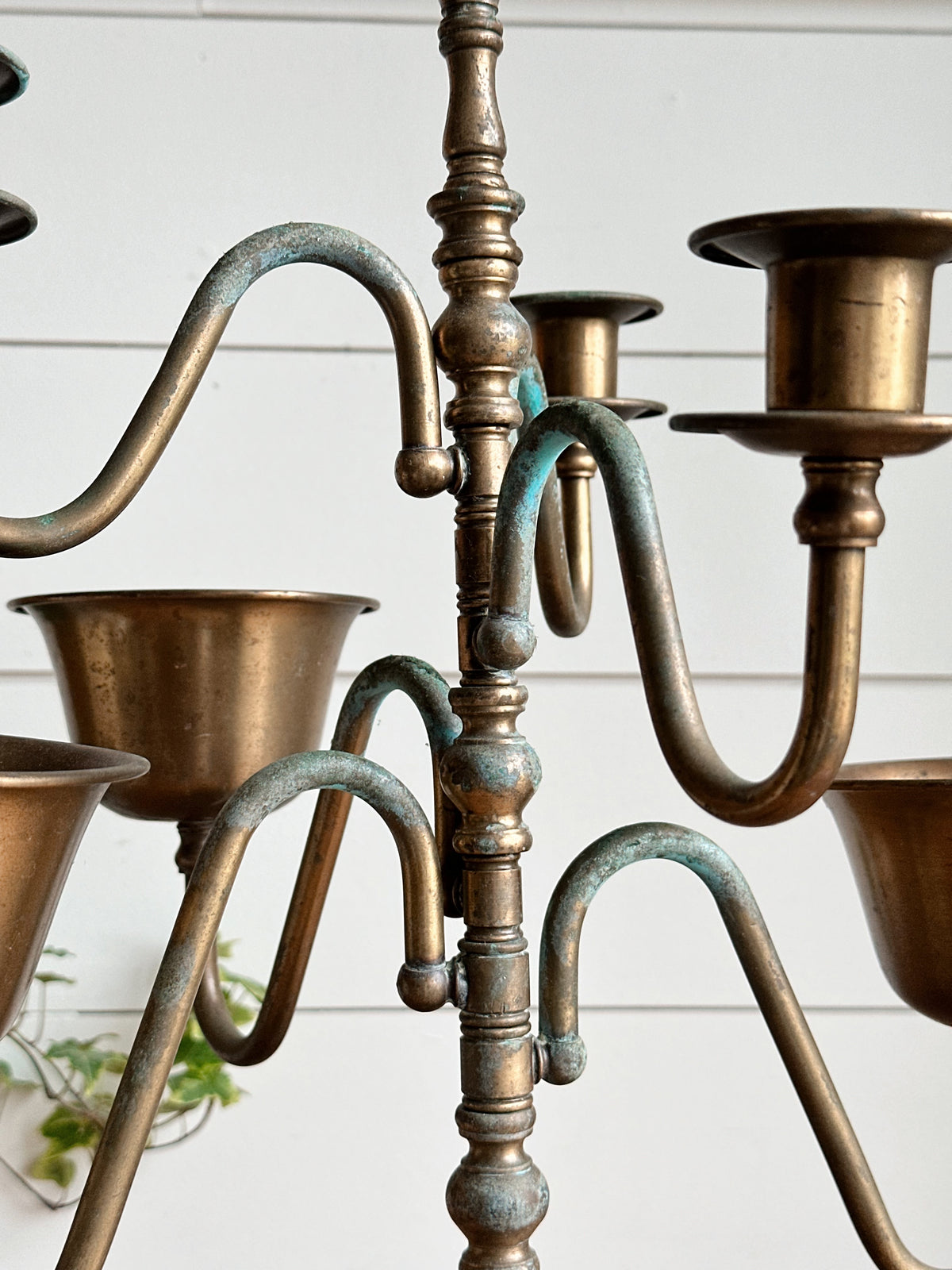 Vintage Brass Candelabra Centerpiece