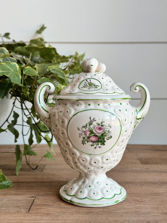 Vintage Hand Painted Sugar Pot (Japan)