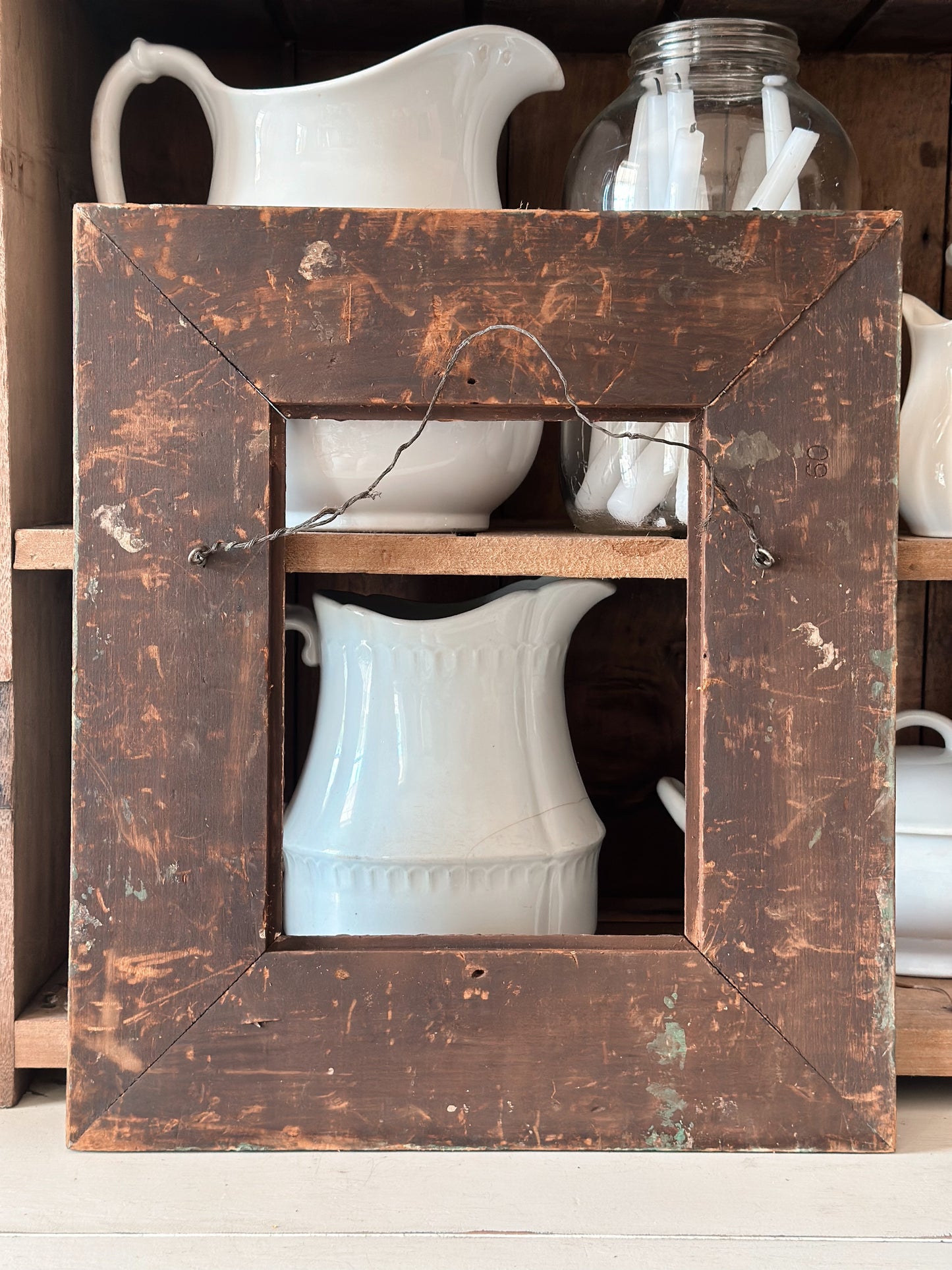 Vintage Floral Wood Frame