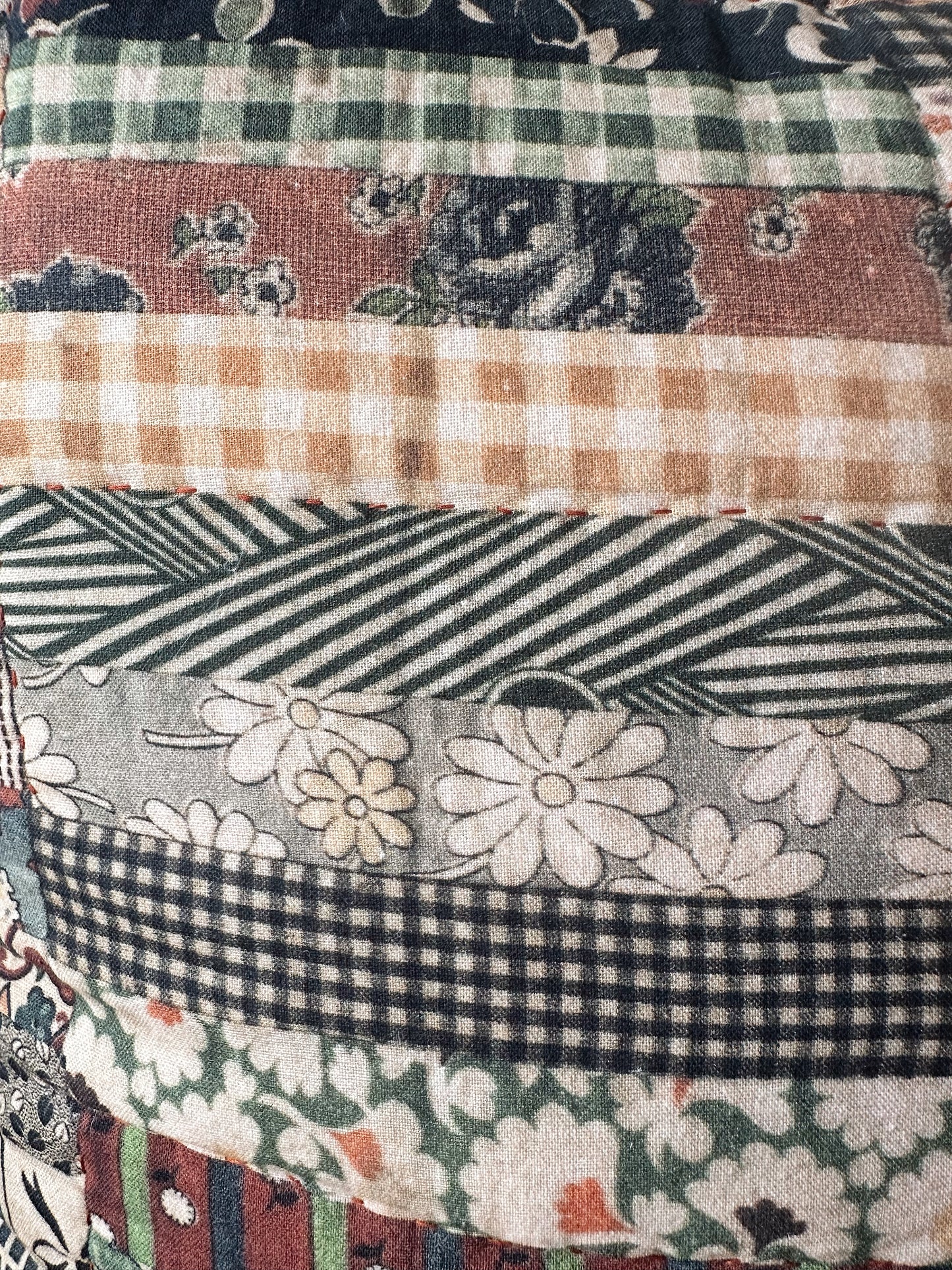 Homespun Patchwork Pillow Cover
