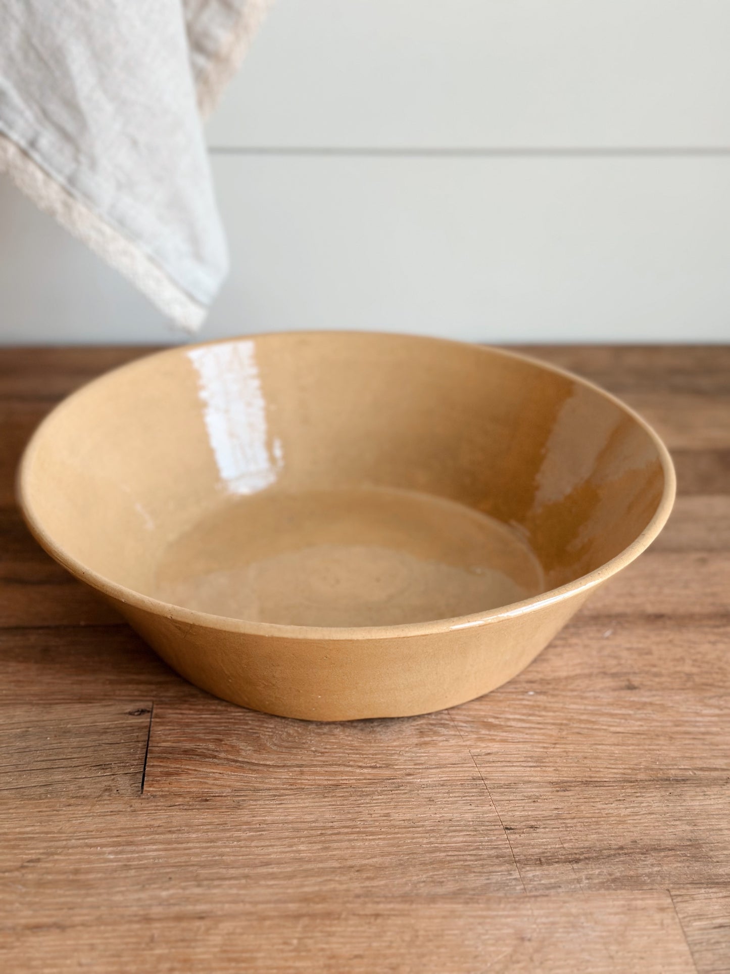 Vintage Yellow Ware Milk Pan